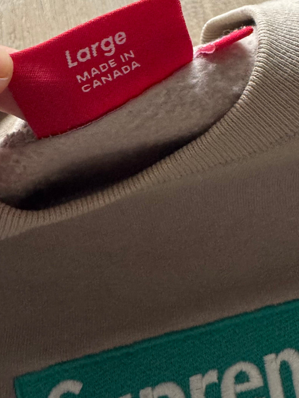 Supreme Teal/Oatmeal Box Logo Crewneck 2006