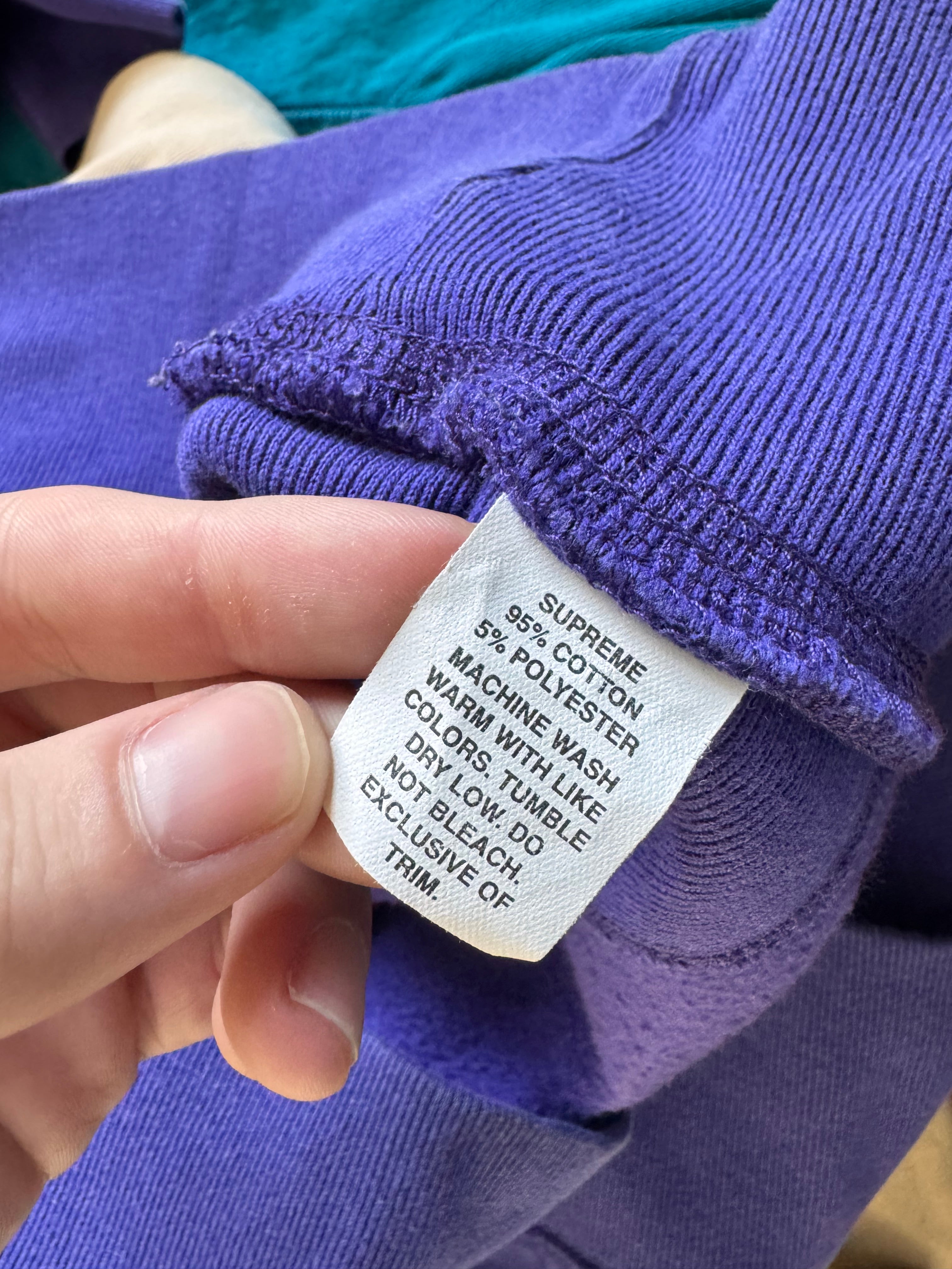 Supreme Purple Box Logo Crewneck 2004