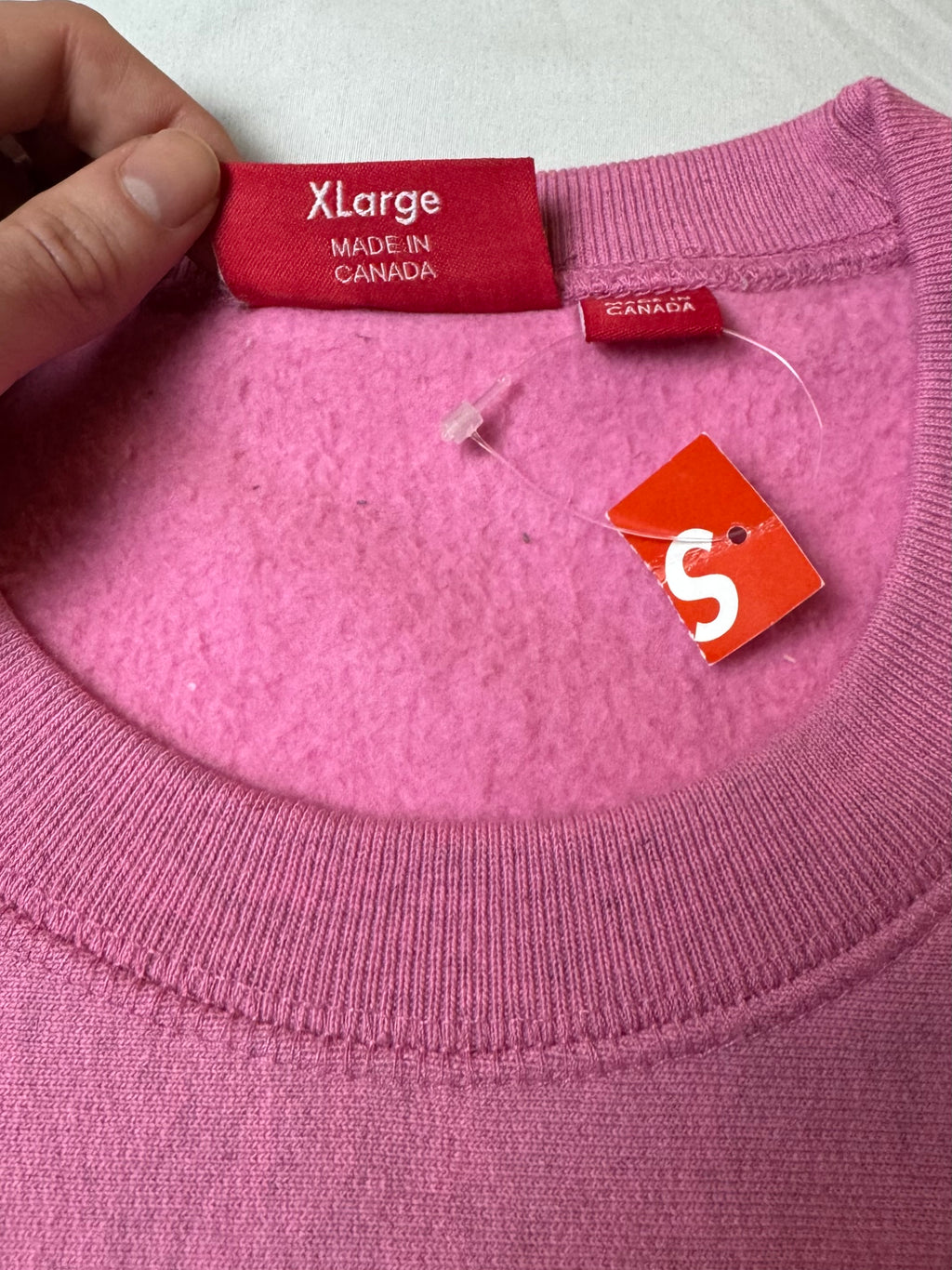 Supreme Red/Pink Box Logo Crewneck 2015