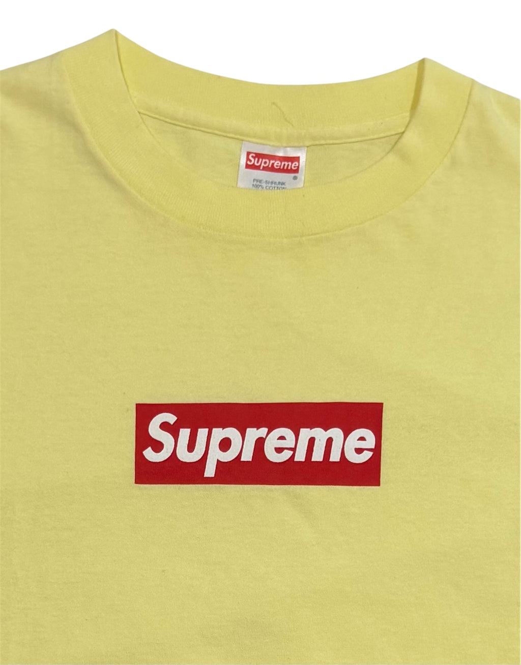 Supreme Red on Yellow Box Logo Tee 1999