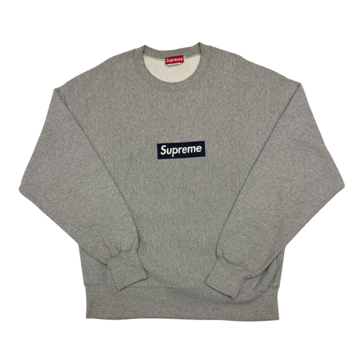 Supreme Grey Nylon Box Logo Crewneck 1995