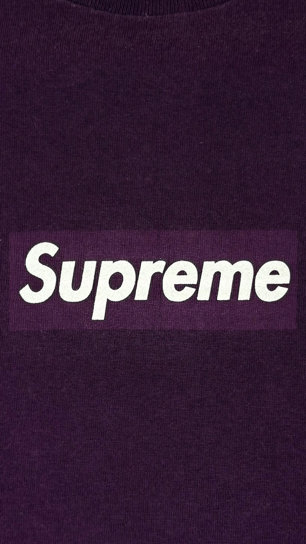 Supreme Purple Tonal Box Logo Tee 2001