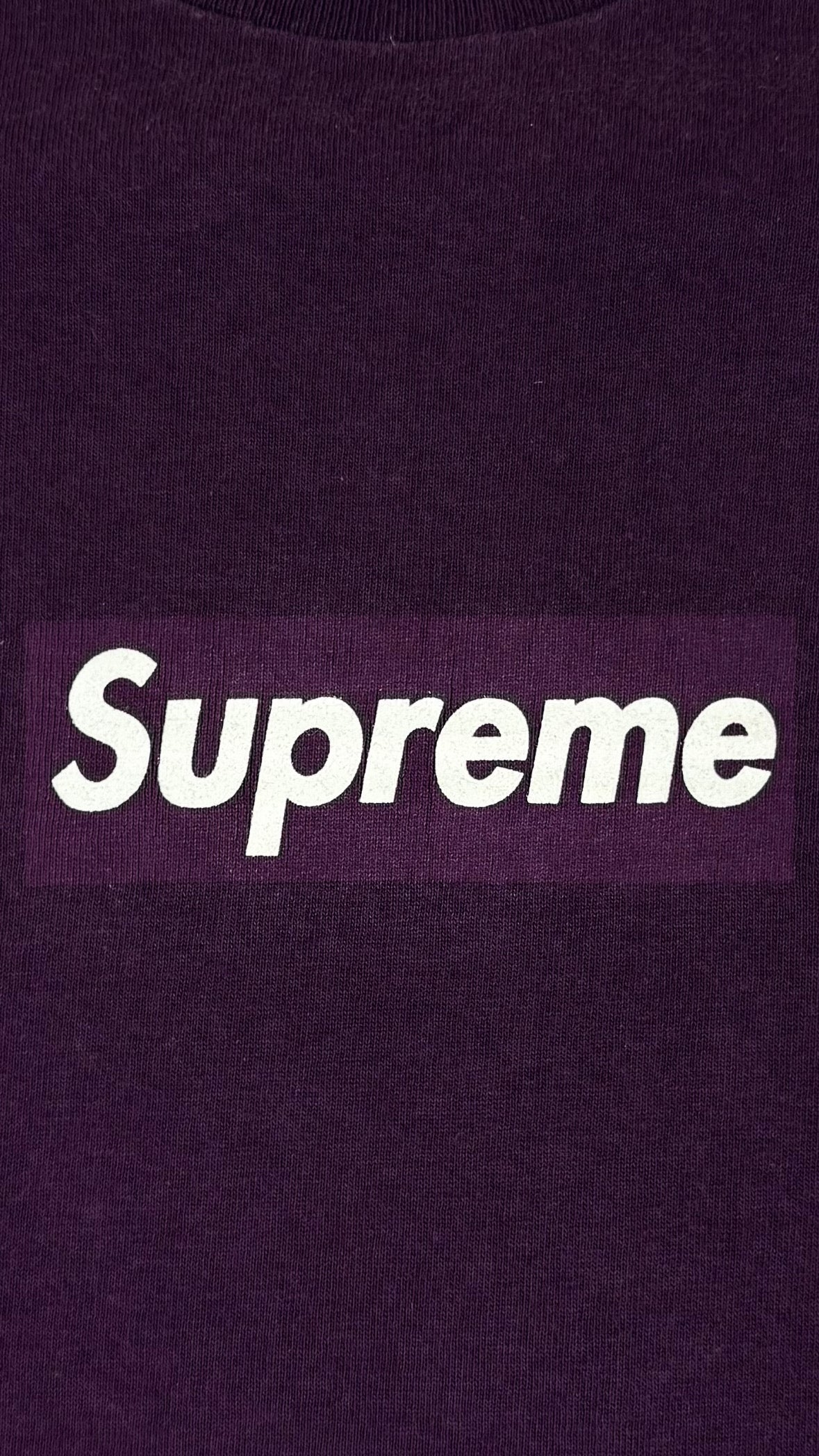 Supreme Purple Tonal Box Logo Tee 2001