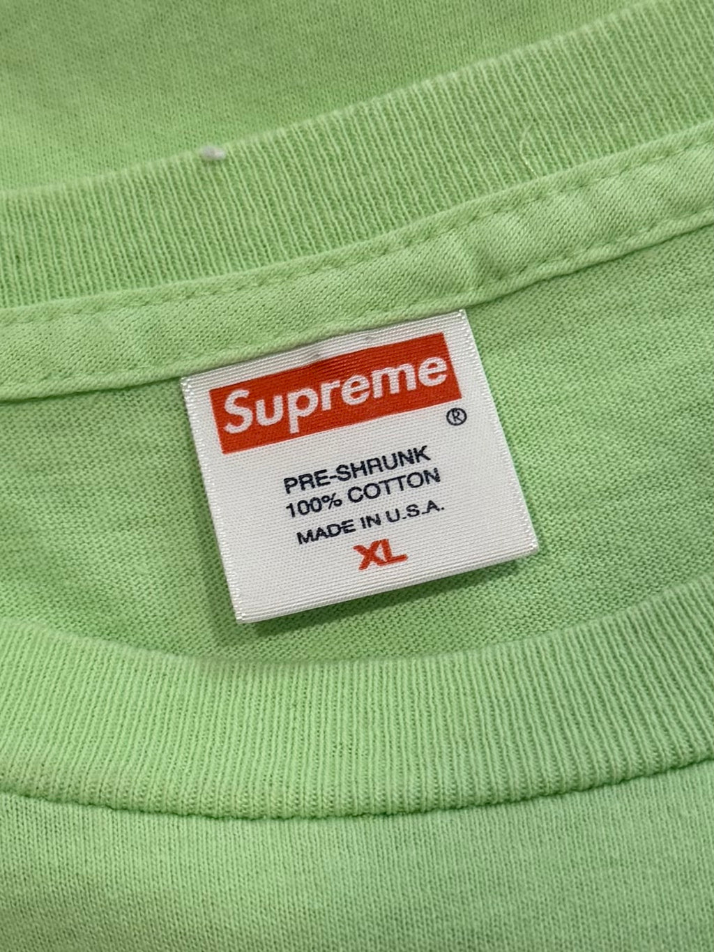 Supreme Lime Tonal Box Logo Tee