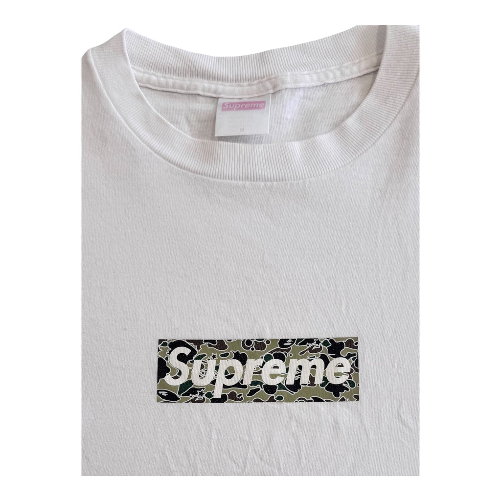 Supreme Bape Psyche Camo Box Logo Tee 2000