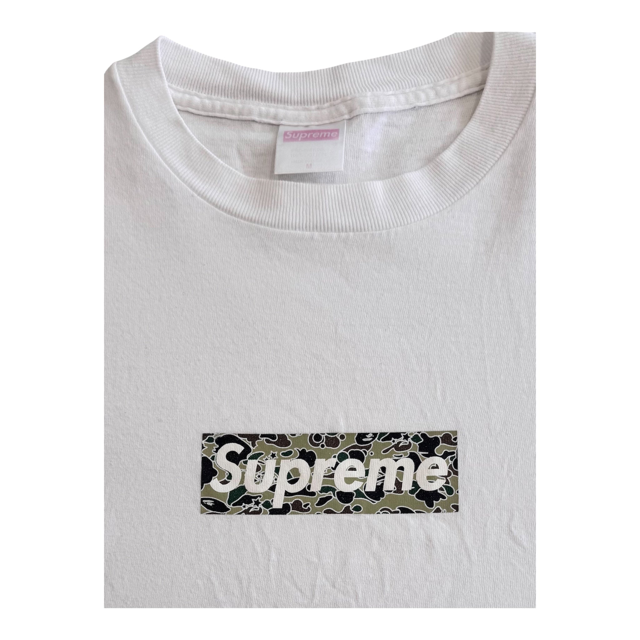 Supreme Bape Psyche Camo Box Logo Tee 2000