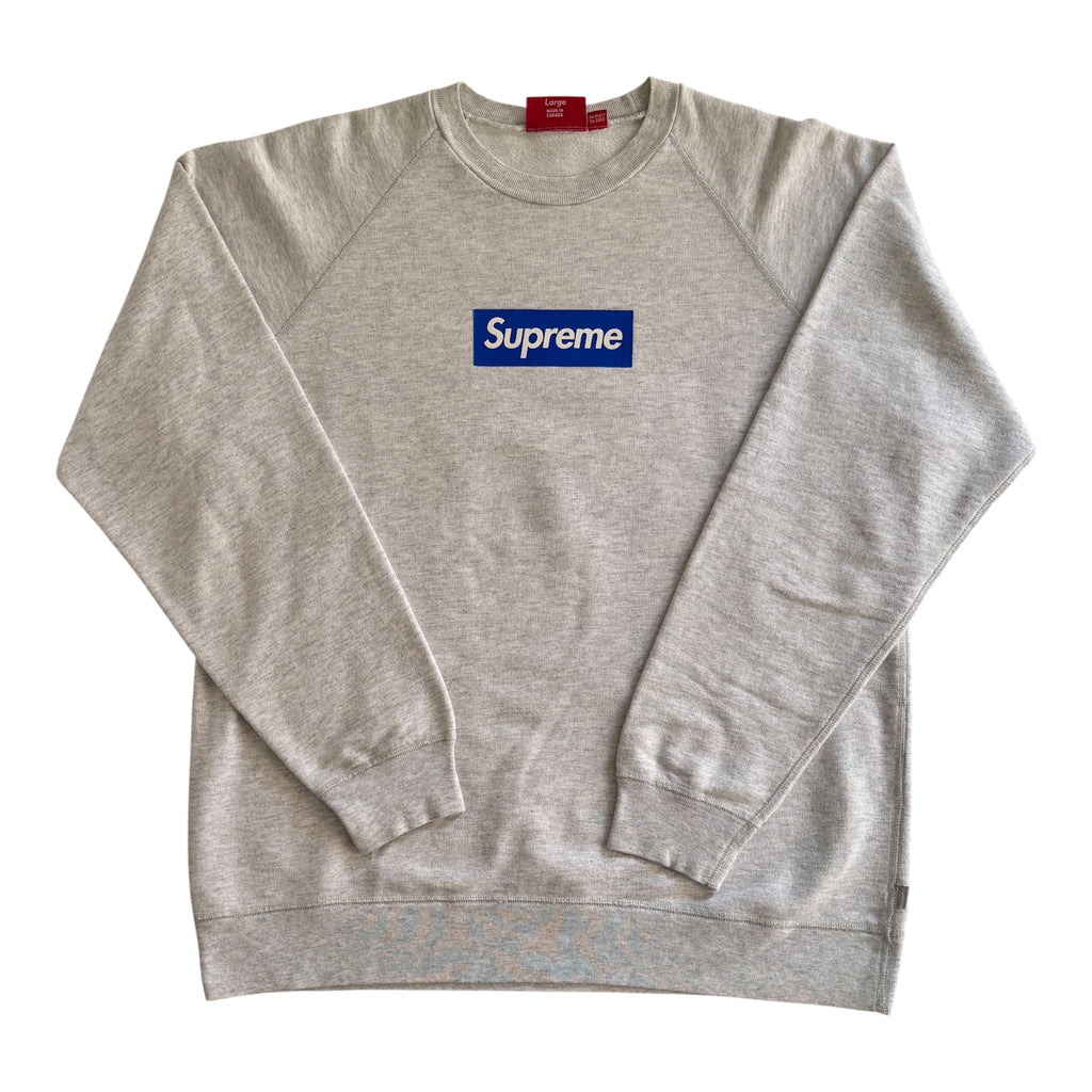 Supreme Blue/Grey Screenprint Box Logo Crewneck 2007