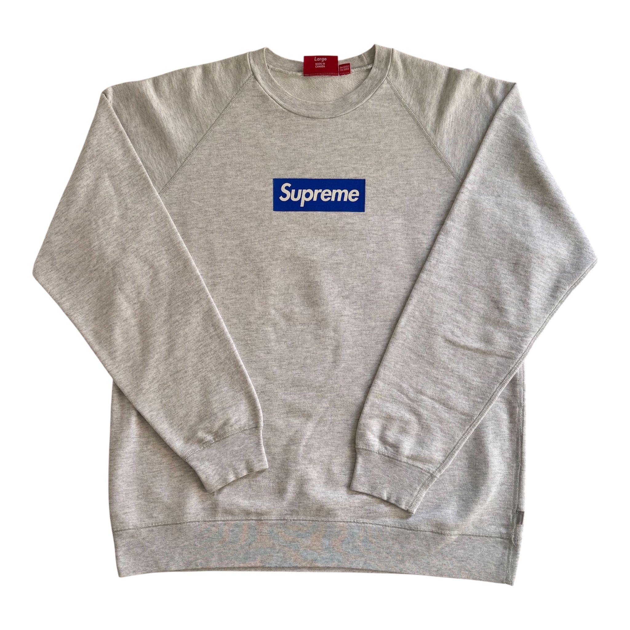 Supreme Blue/Grey Screenprint Box Logo Crewneck 2007