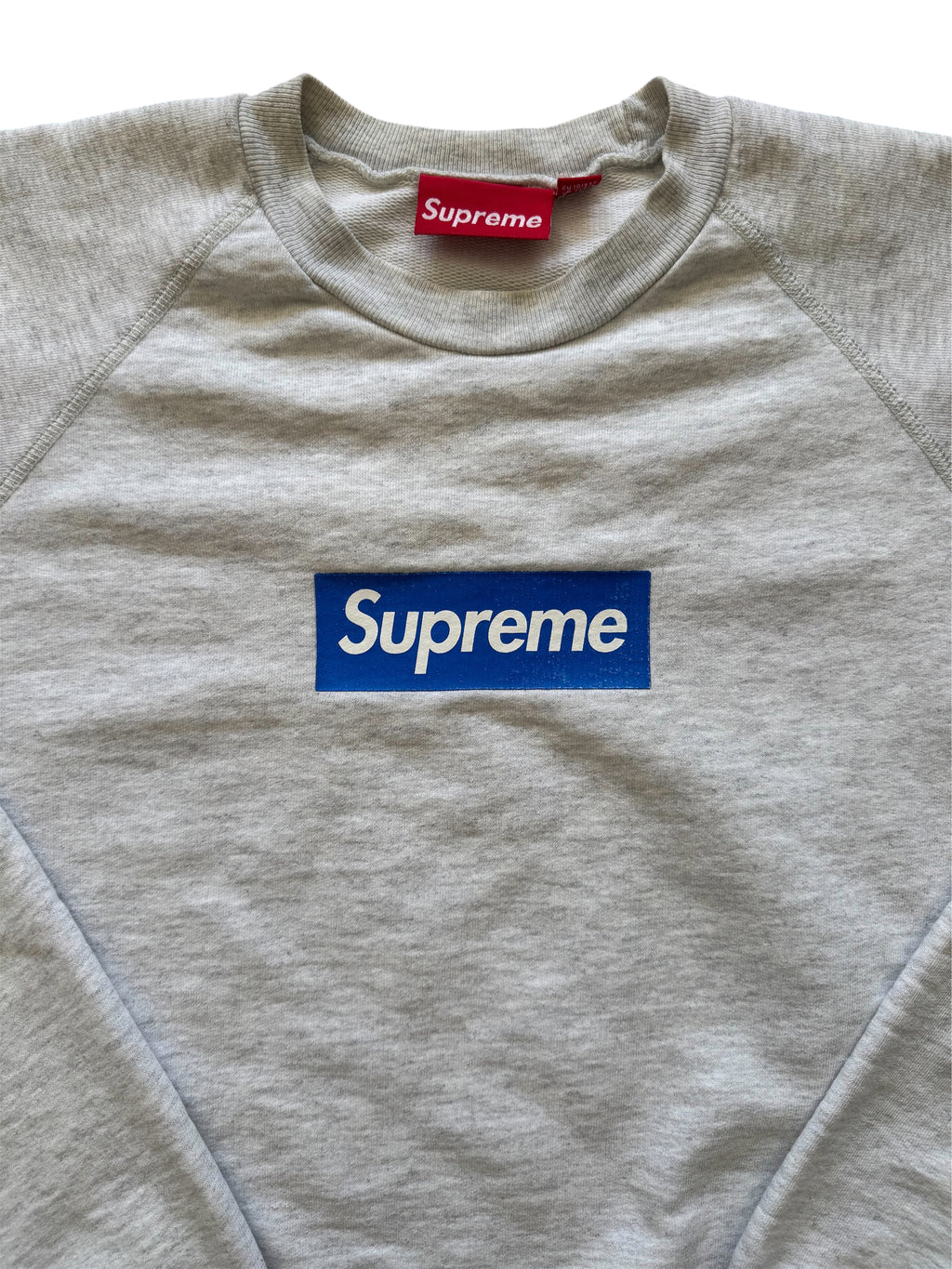Supreme Blue/Grey Screenprint Box Logo Crewneck 2007