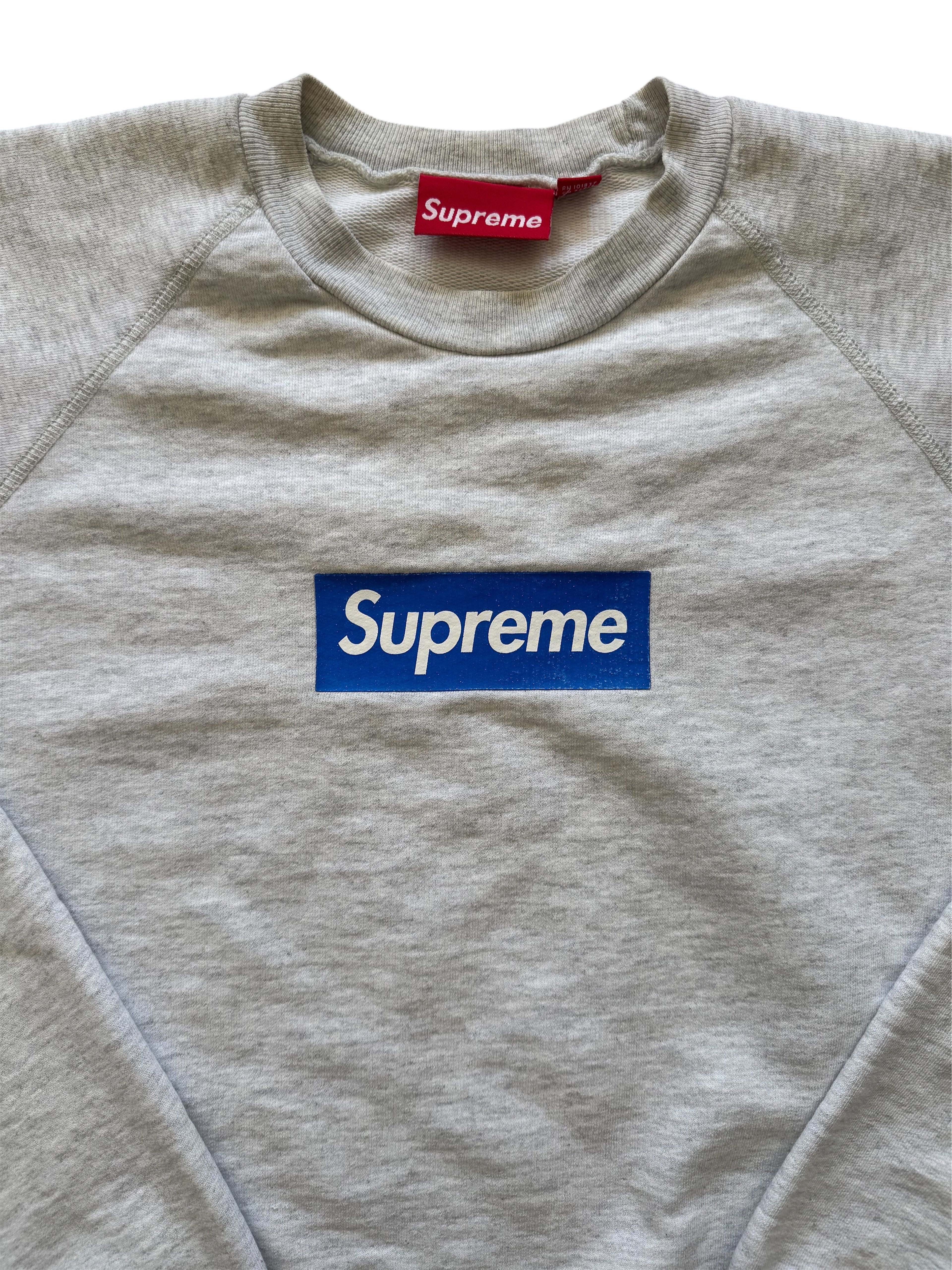 Supreme Blue/Grey Screenprint Box Logo Crewneck 2007