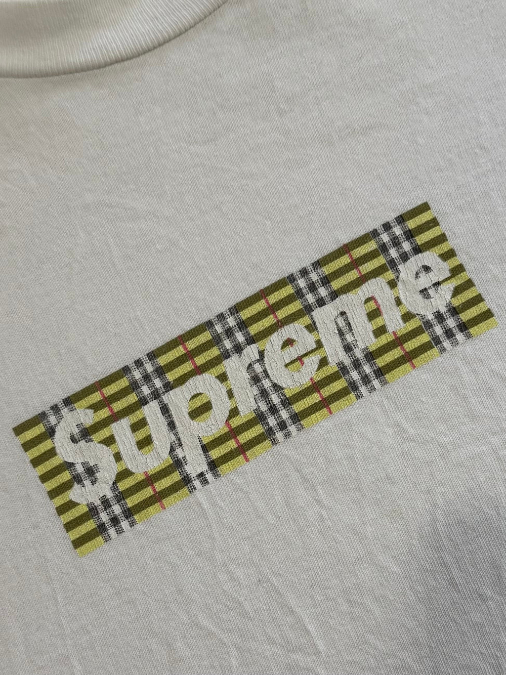 Supreme Burberry Box Logo Tee 1997