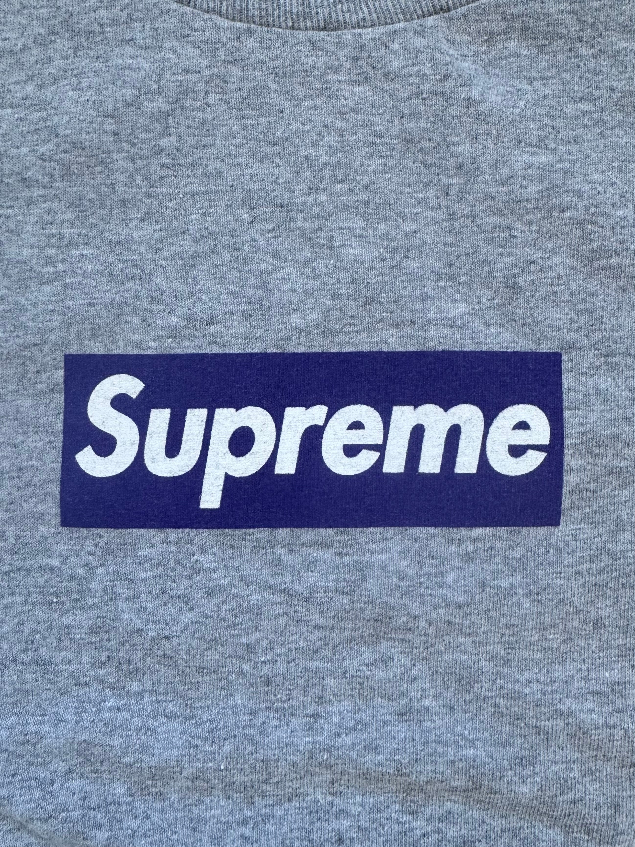 Supreme Purple/Grey Box Logo Tee 1998