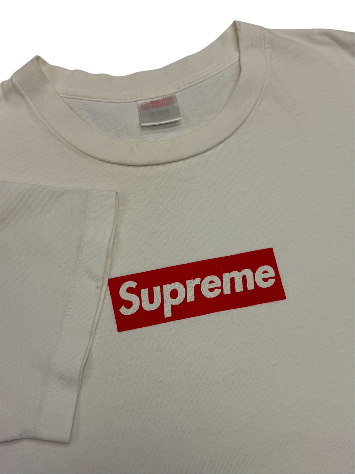 Supreme Red on White Box Logo Tee 1999