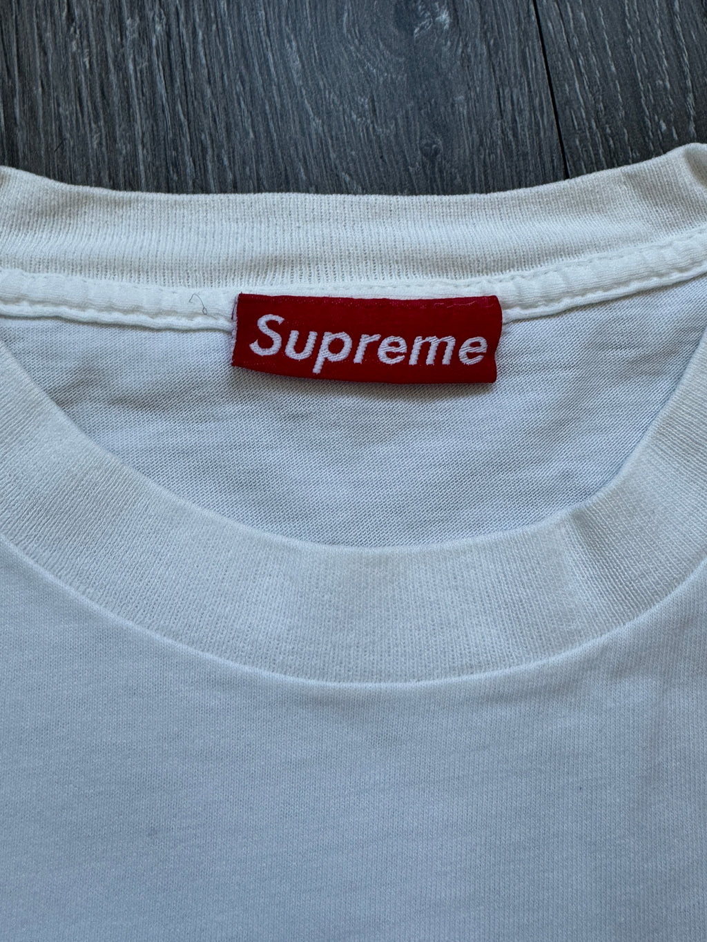 Supreme Blue on White Box Logo Tee 1995