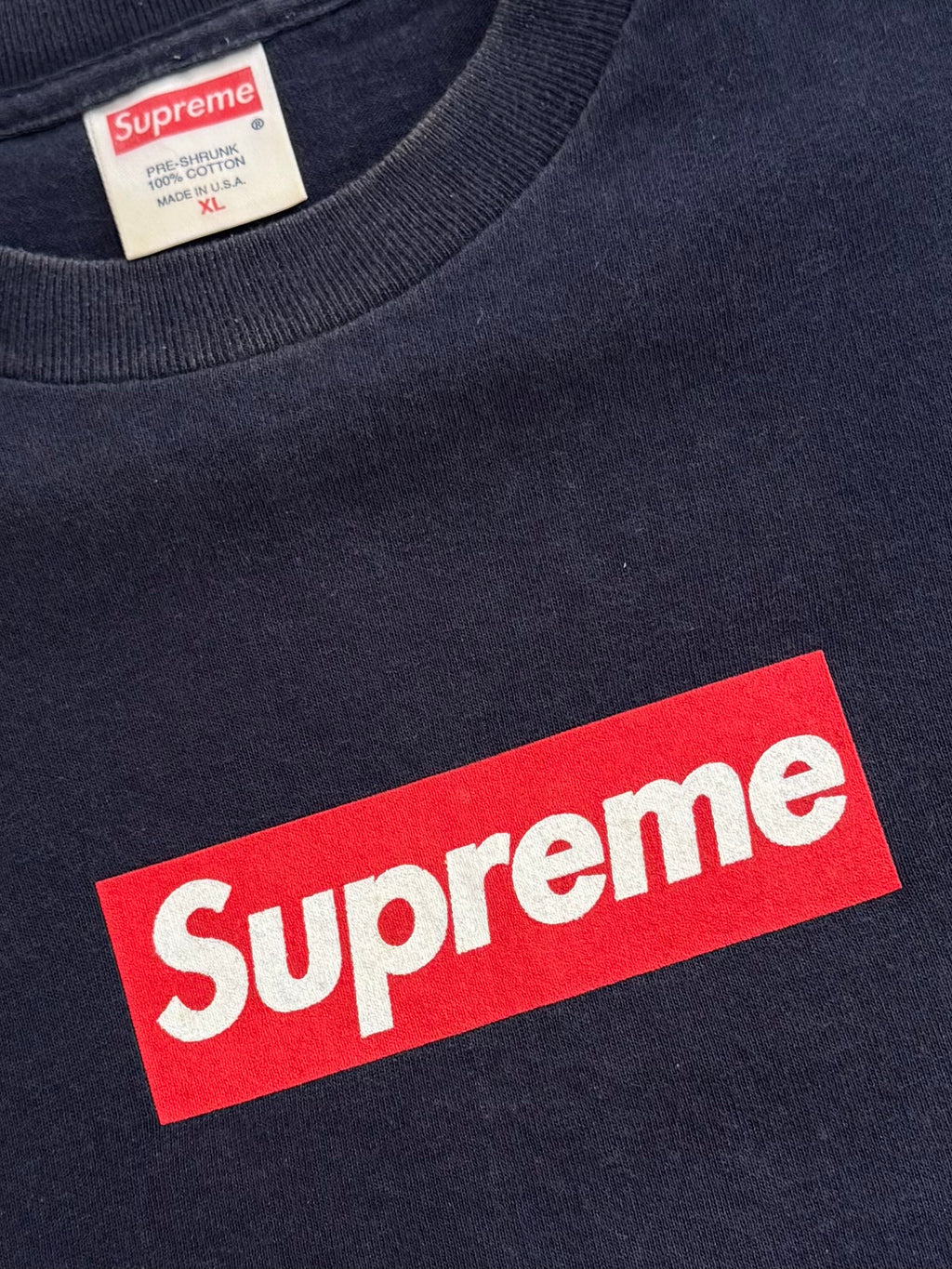Supreme Red/Navy Box Logo Tee 1999