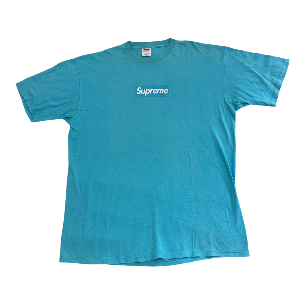 Supreme Teal Tonal Box Logo Tee 2003