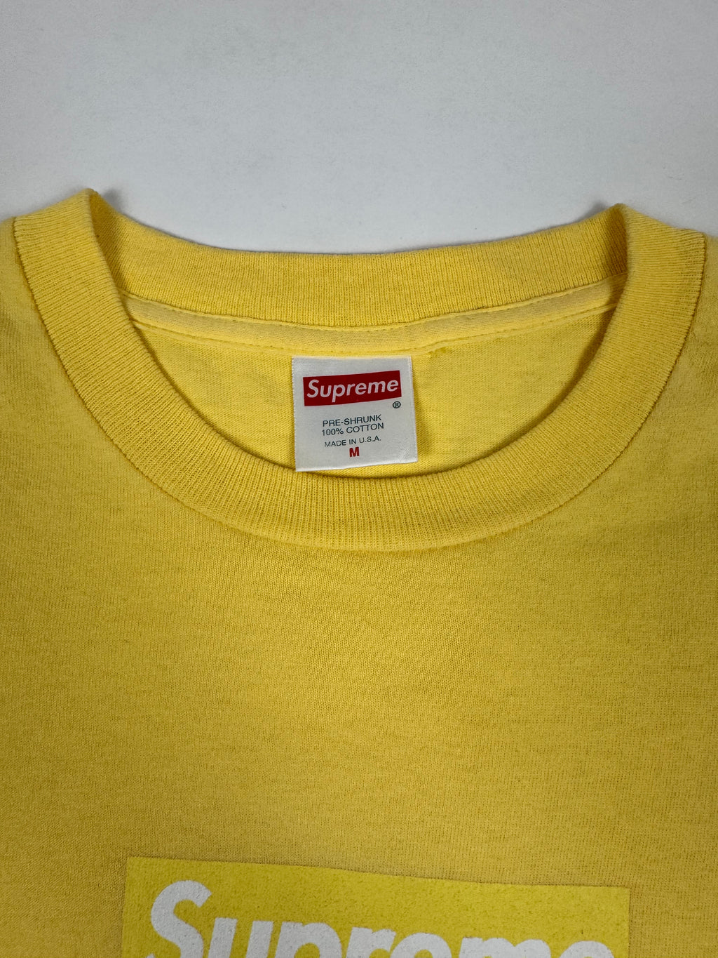 Supreme Yellow Tonal Box Logo Tee 1999