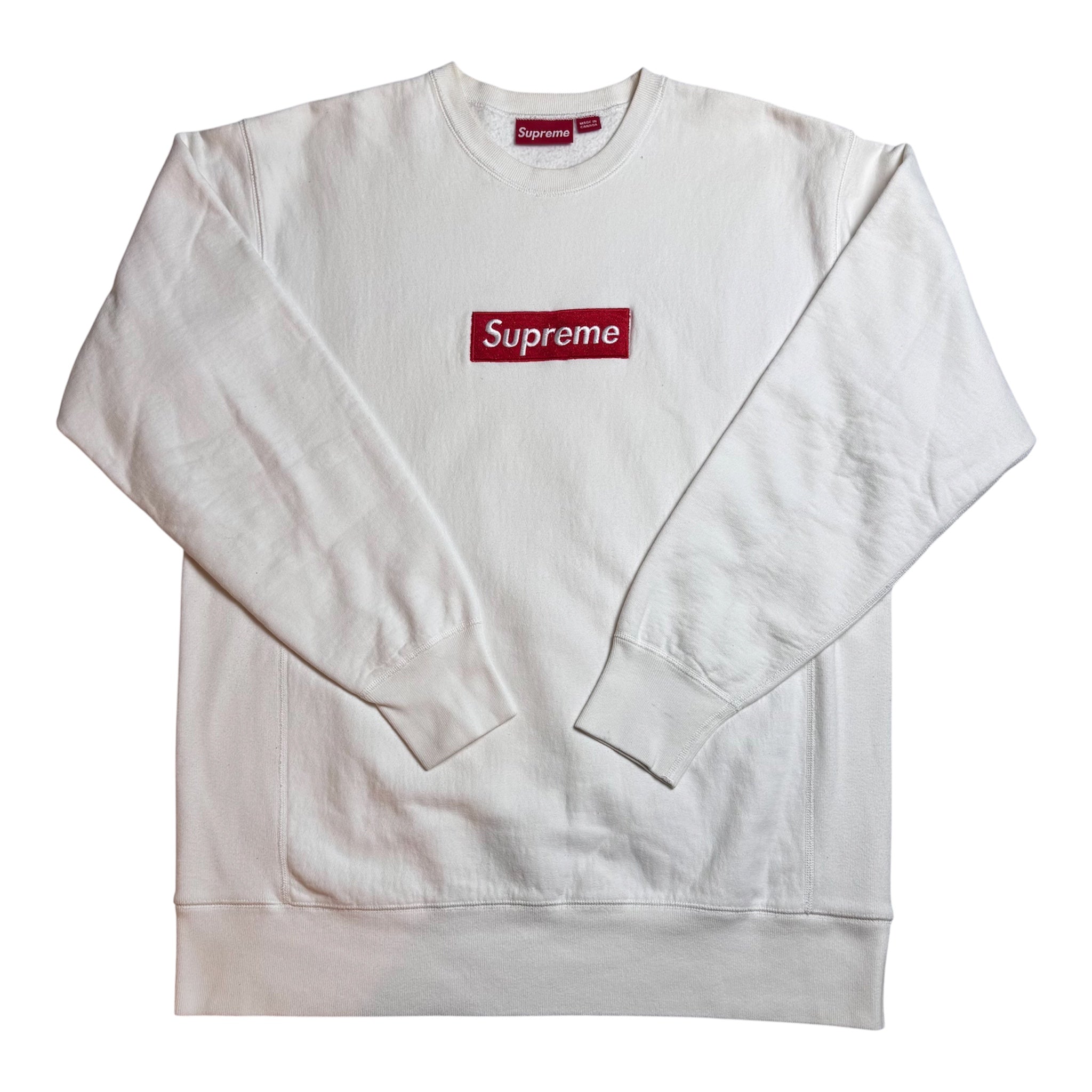 Supreme Red/White Box Logo Crewneck 2003