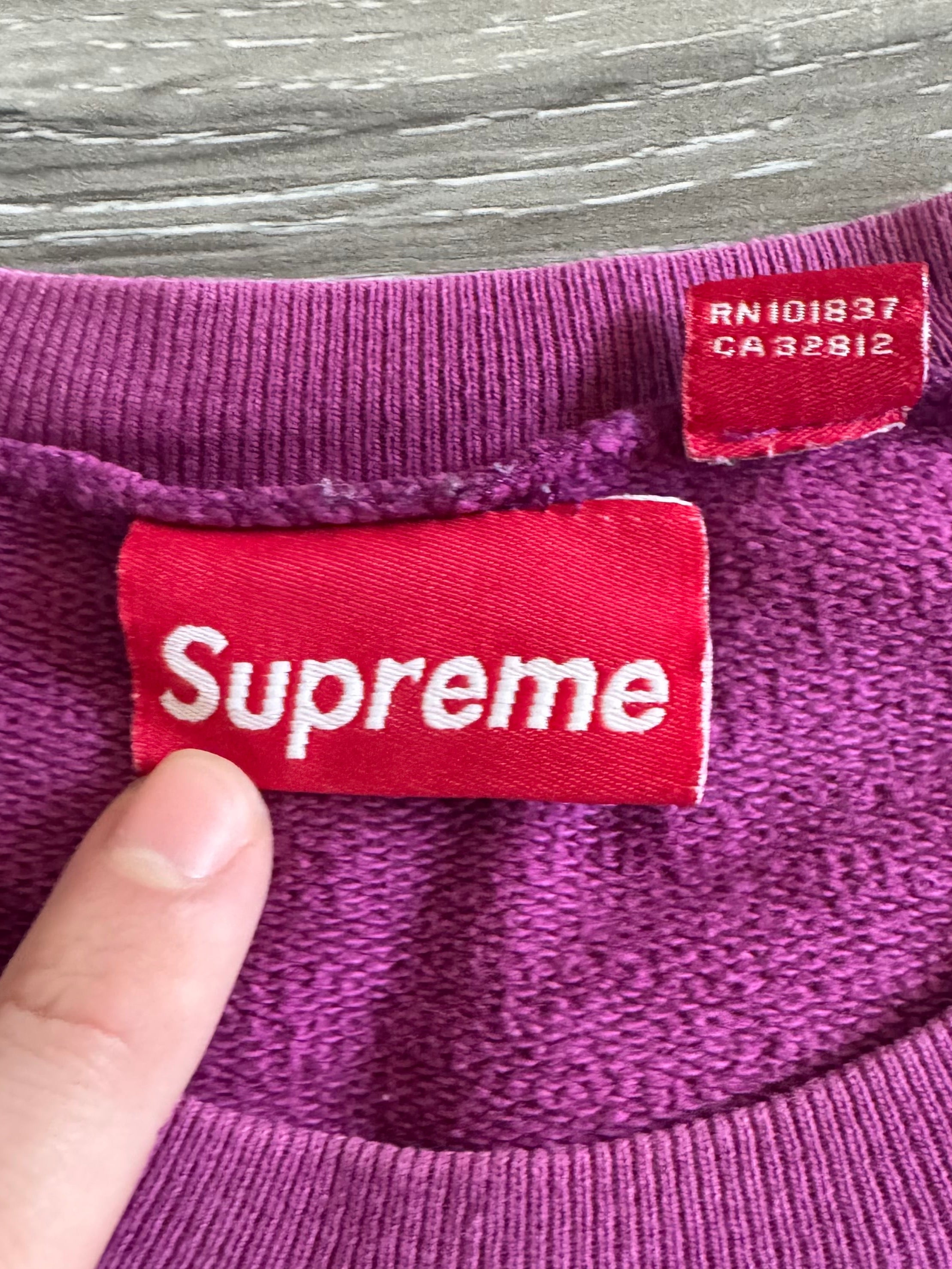 Supreme Teal/Magenta Screenprint Box Logo Crewneck 2007