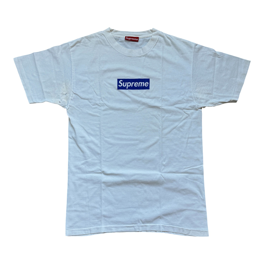 Supreme Blue on White Box Logo Tee 1995