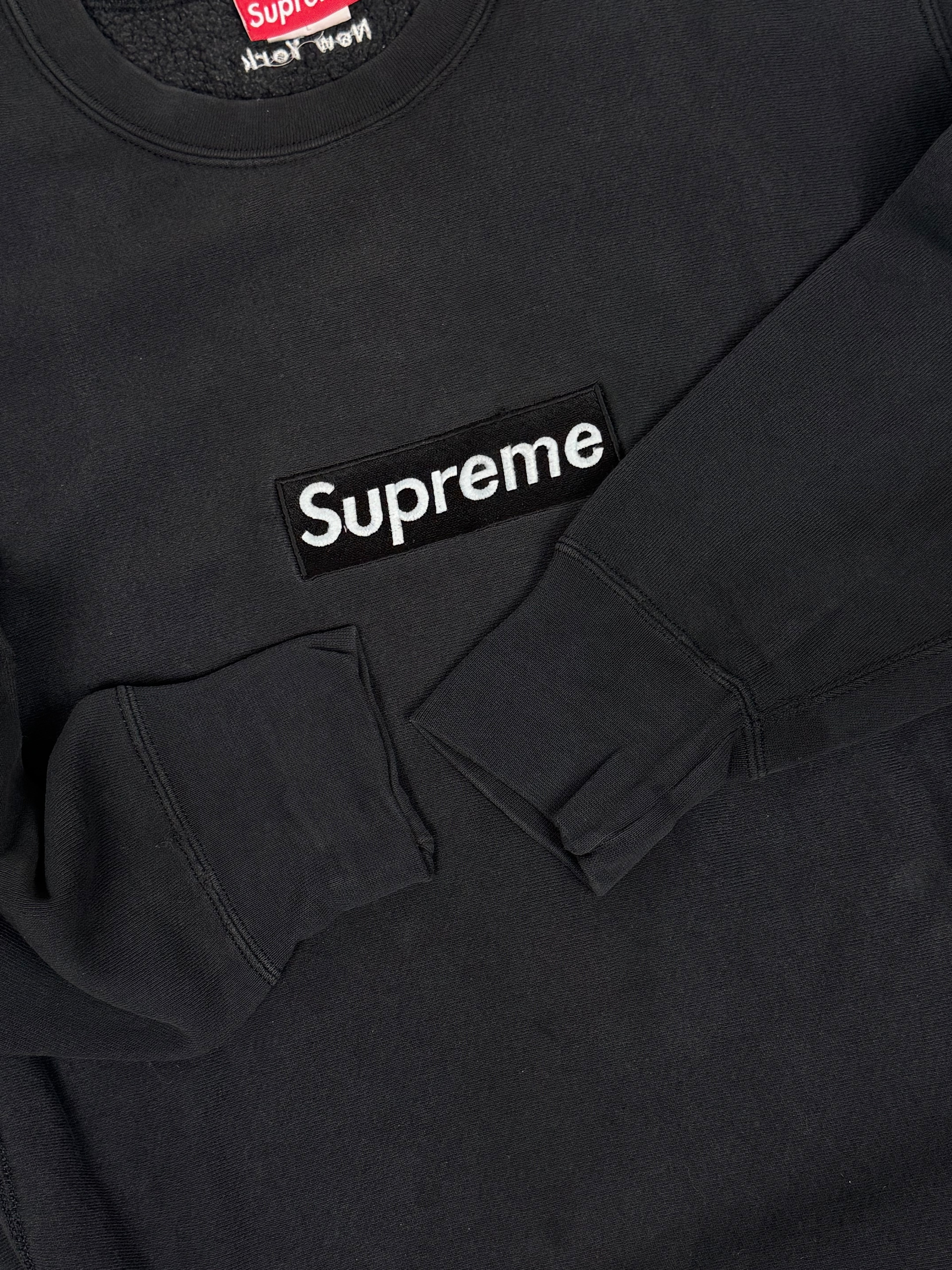 Supreme 1st Anniversary Black Box Logo Crewneck 1995