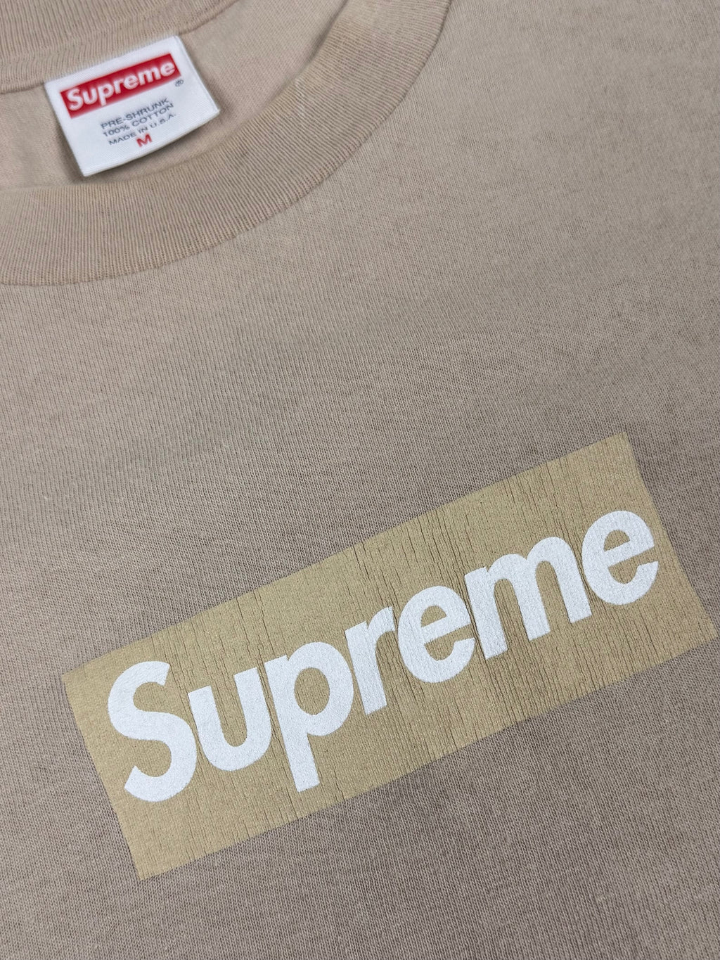 Supreme Tan Tonal Box Logo Tee 2003