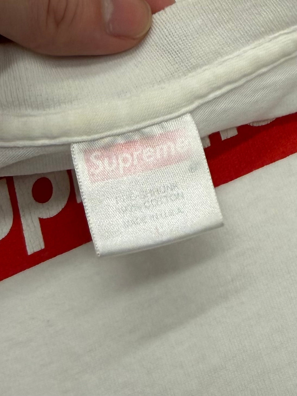 Supreme Red on White Box Logo Tee 1999