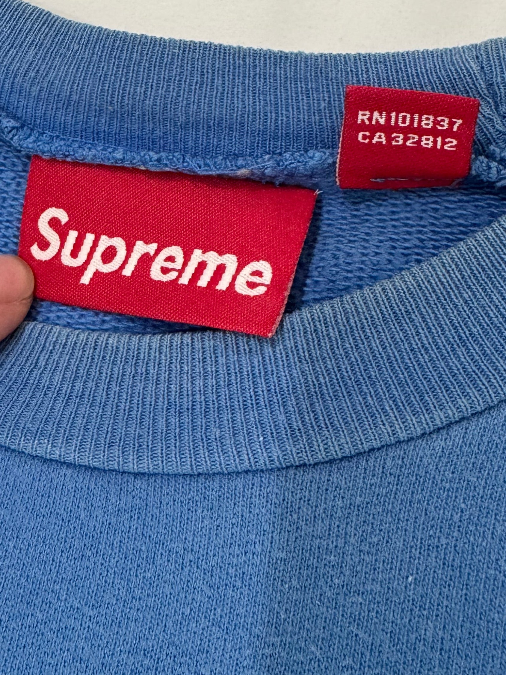 Supreme Orange/Blue Screenprint Box Logo Crewneck 2007