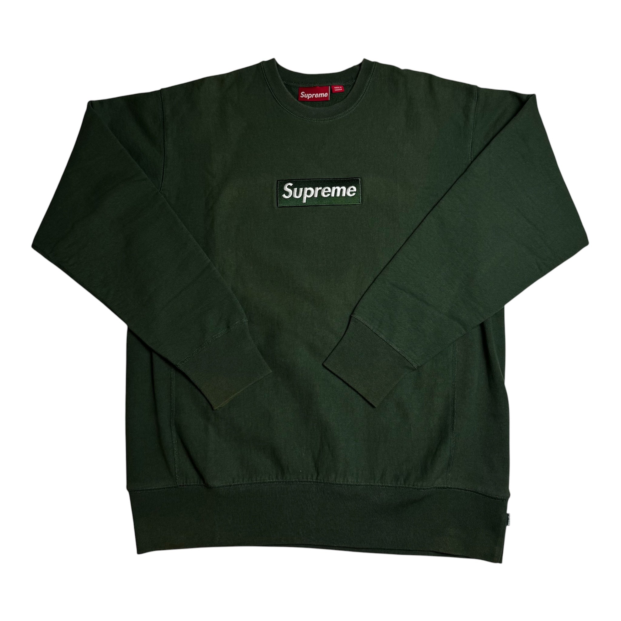 Supreme Forest Green Box Logo Crewneck 2003