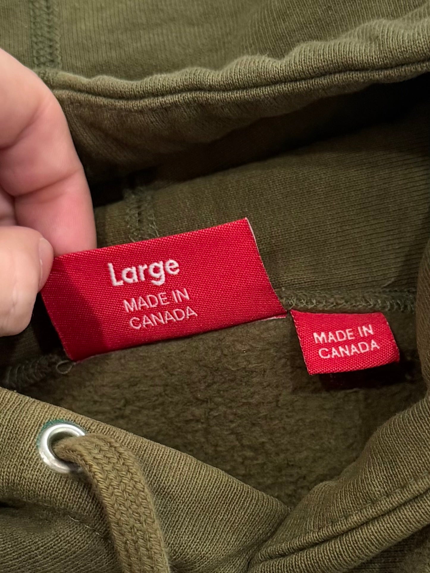 Supreme Olive Box Logo Hoodie 2011