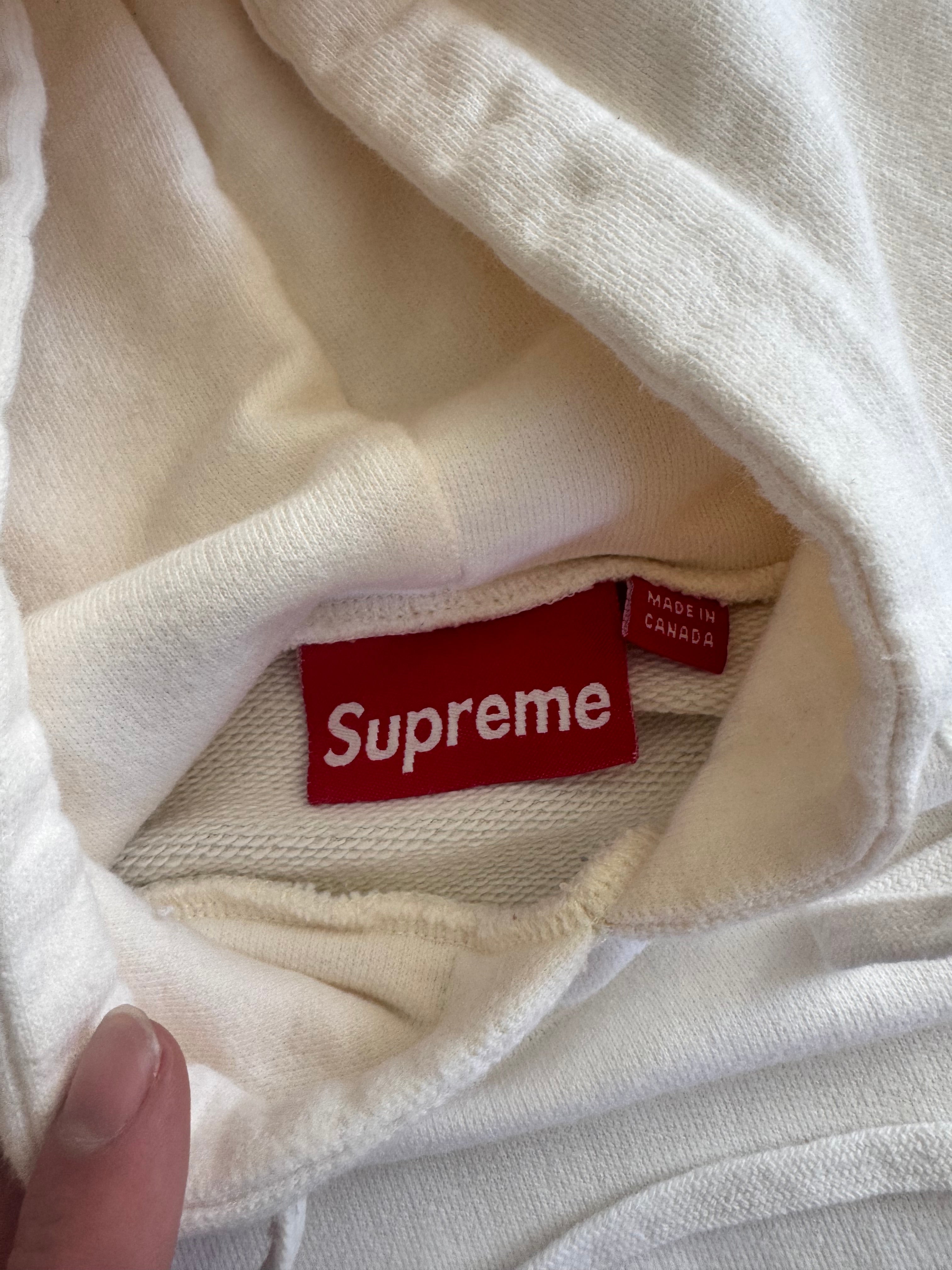 Supreme Red/Cream Screenprint Box Logo Hoodie 2006