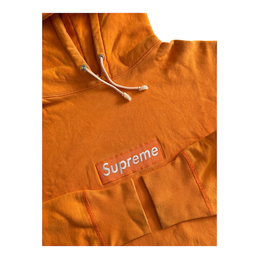 Supreme Orange Box Logo Hoodie 1999