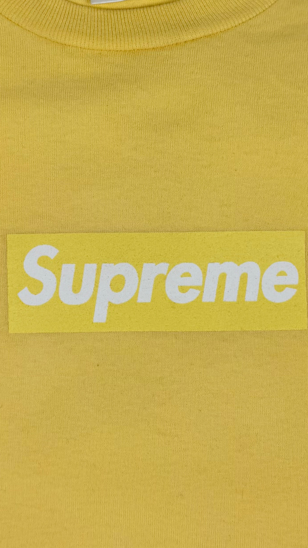 Supreme Yellow Tonal Box Logo Tee 1999