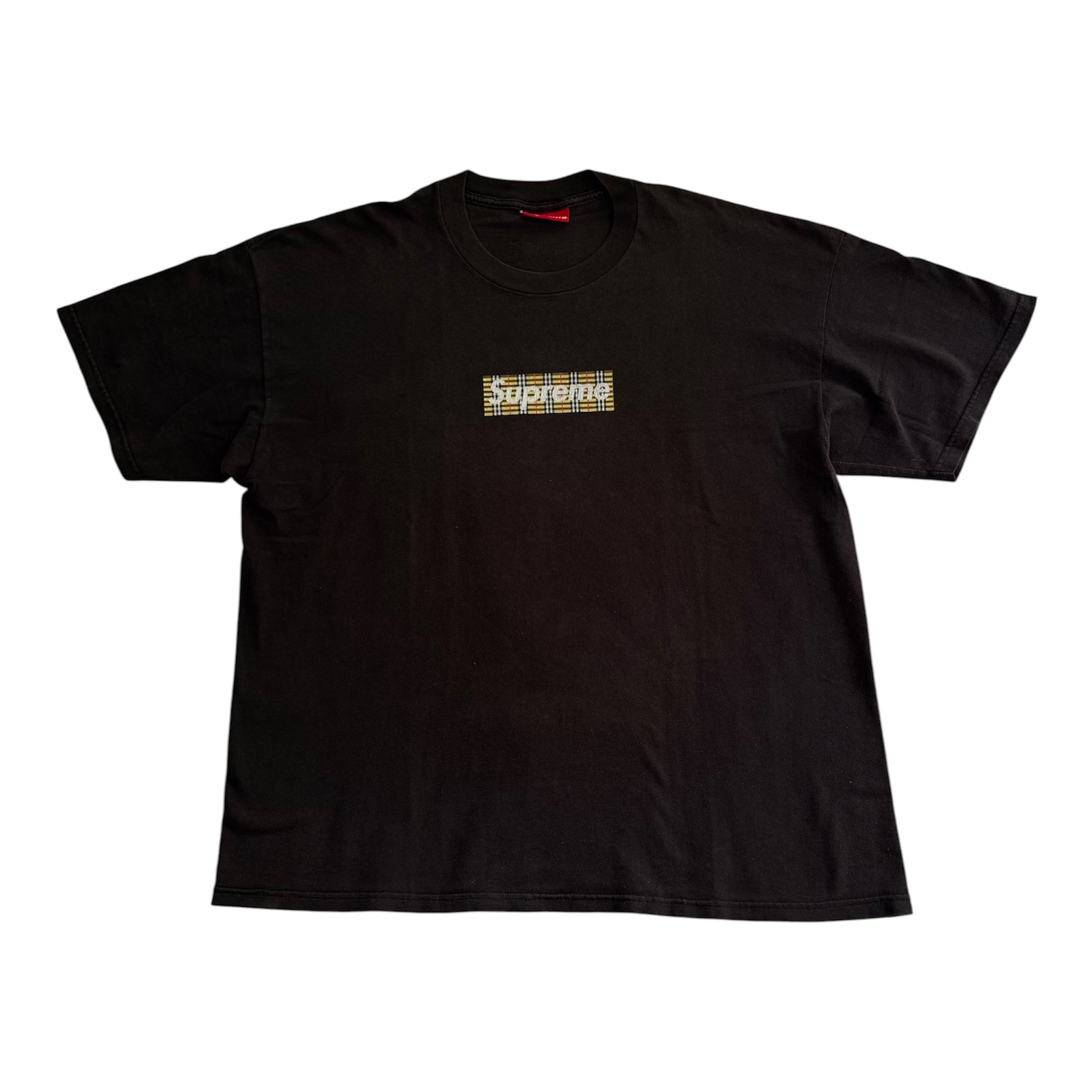 Supreme Burberry Box Logo Tee Black 1997