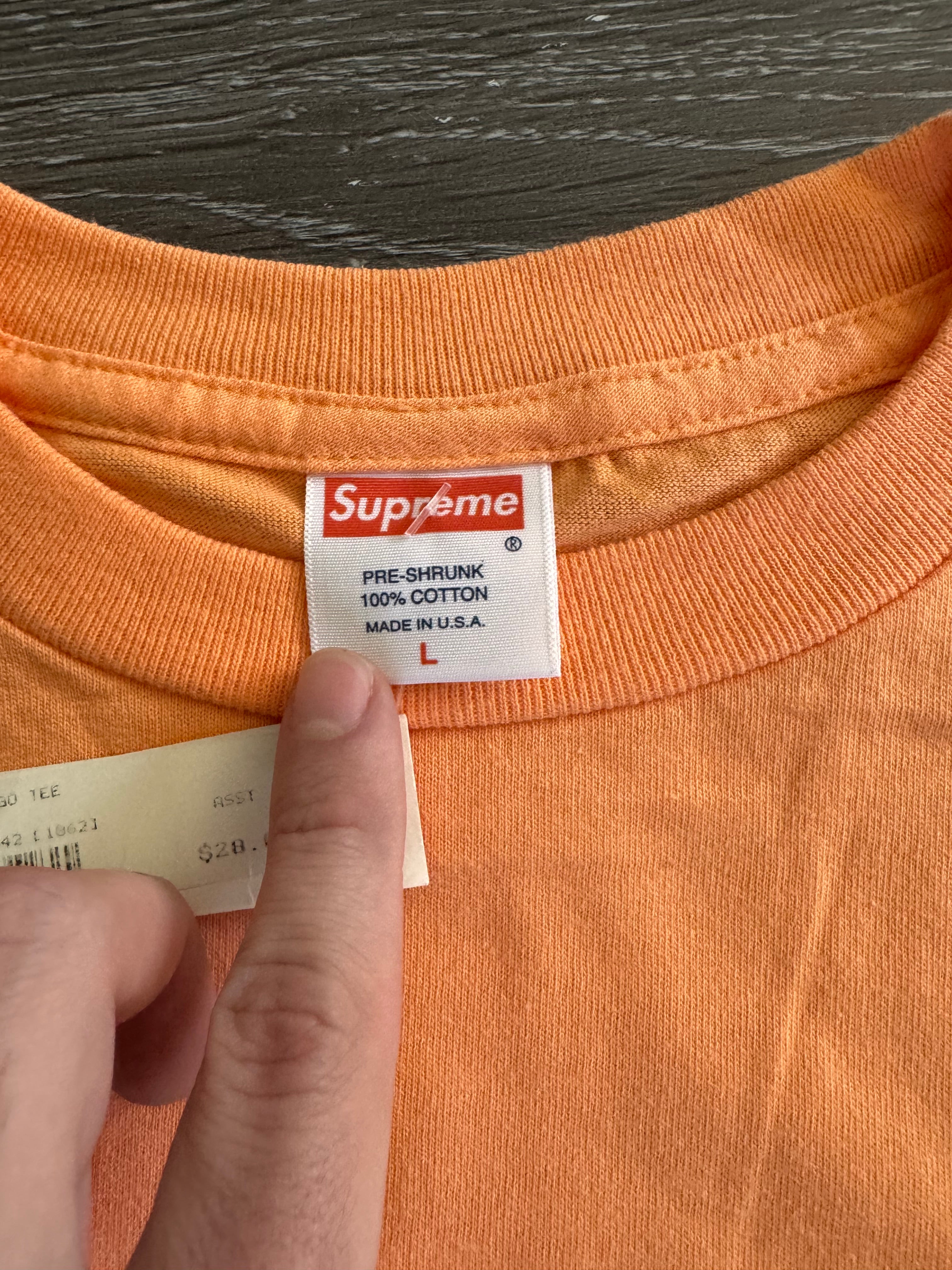 Supreme Orange Tonal Box Logo Tee 2007