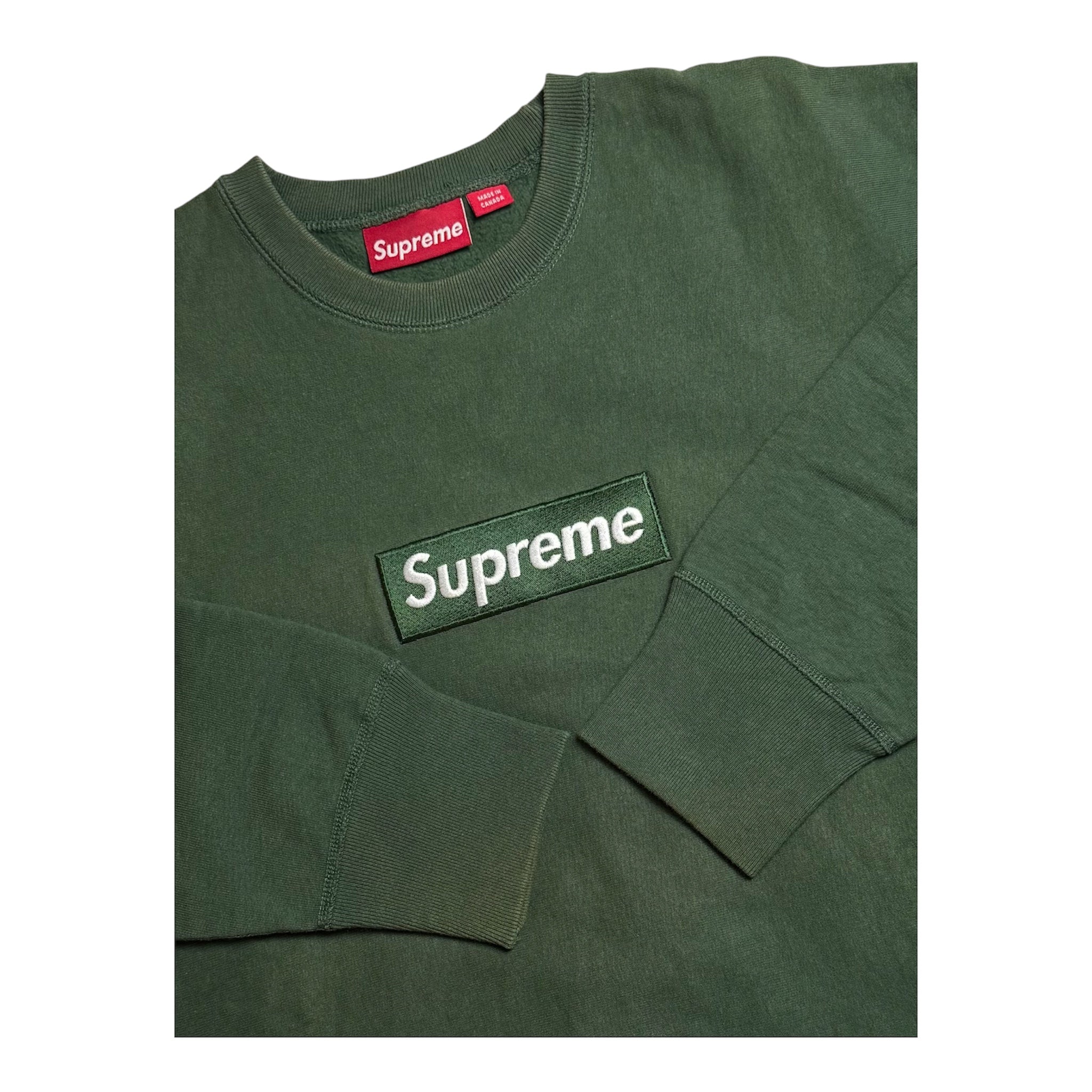 Supreme Forest Green Box Logo Crewneck 2003