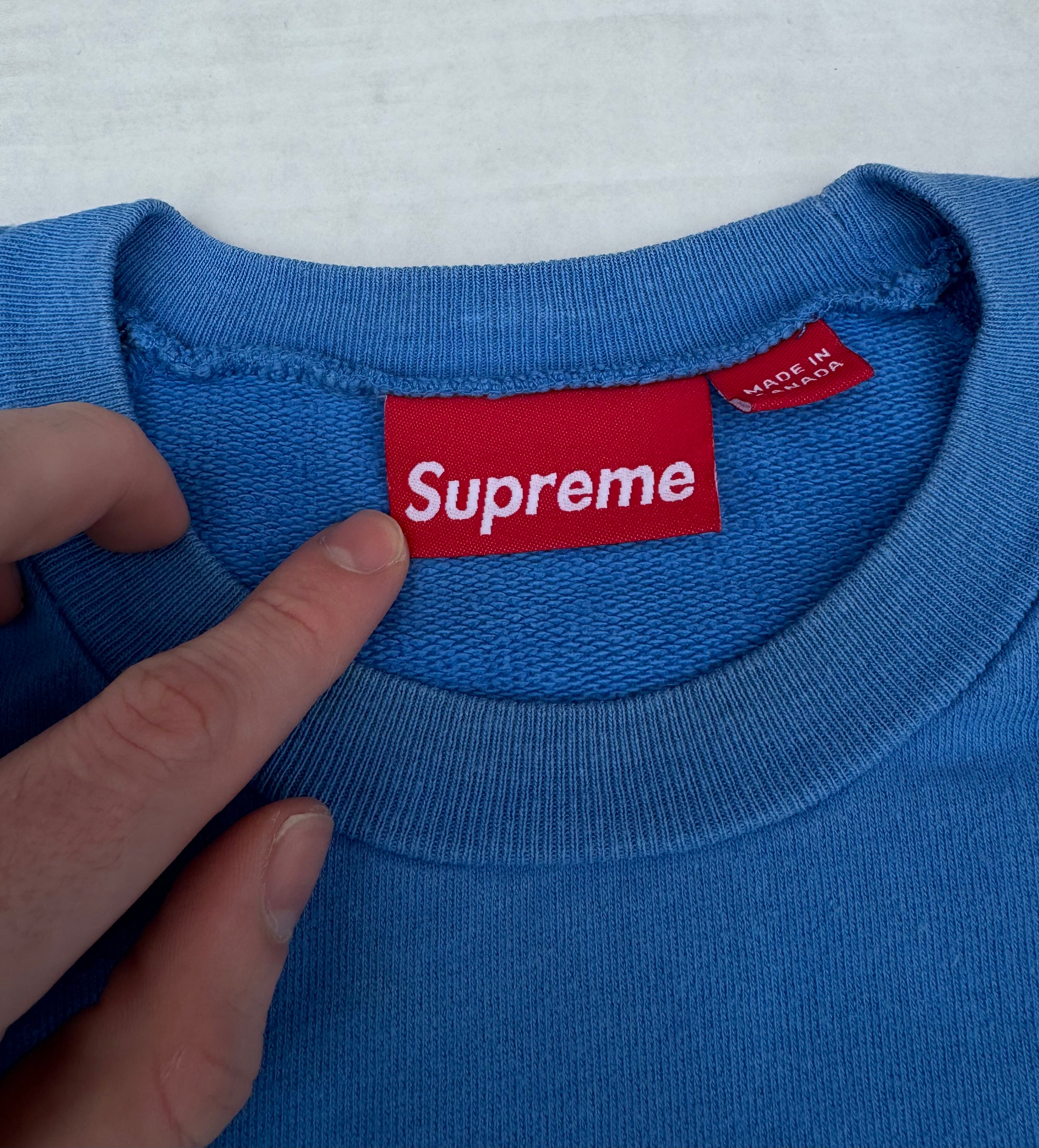 Supreme Orange/Blue Screenprint Box Logo Crewneck 2007