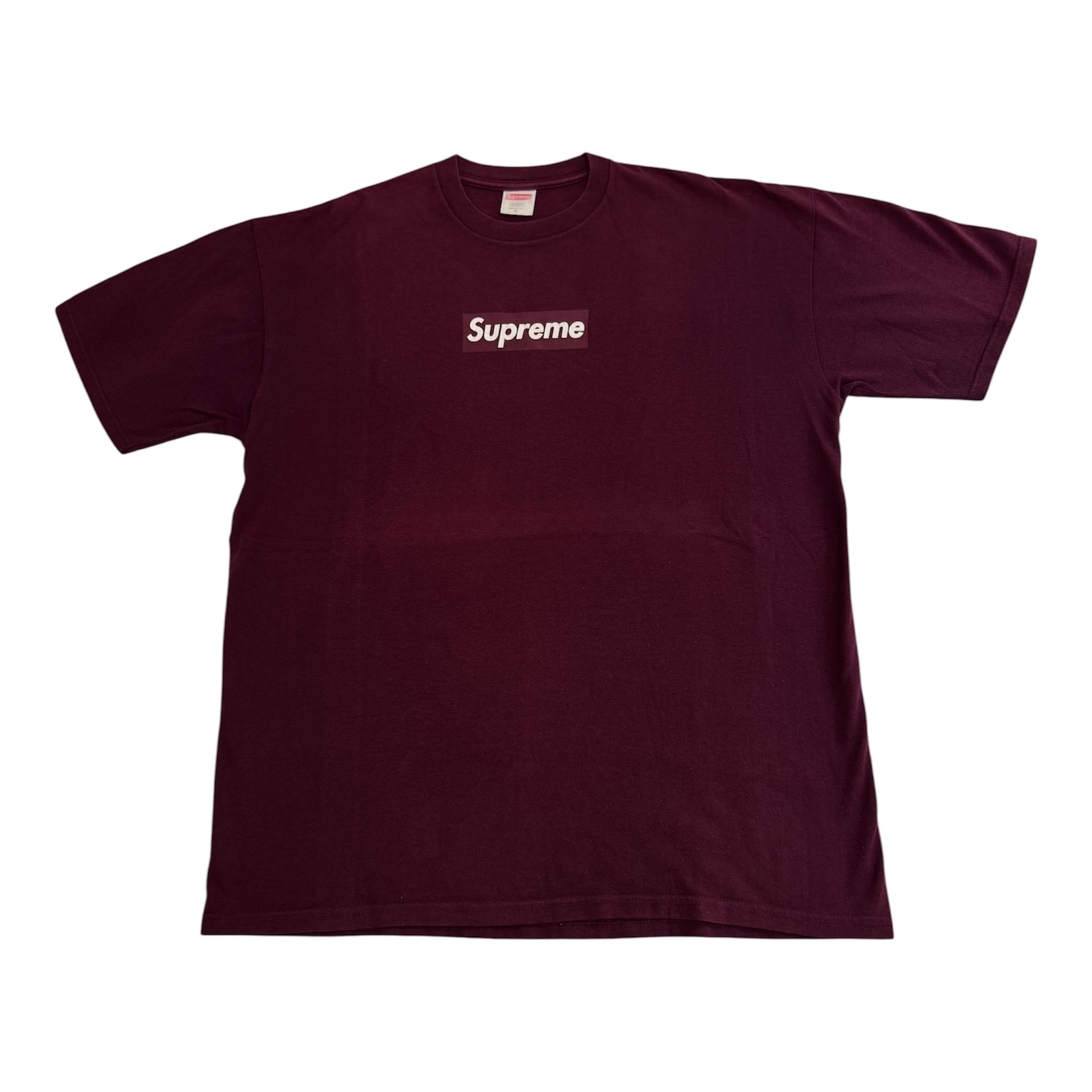 Supreme Burgundy Box Logo Tee 1999