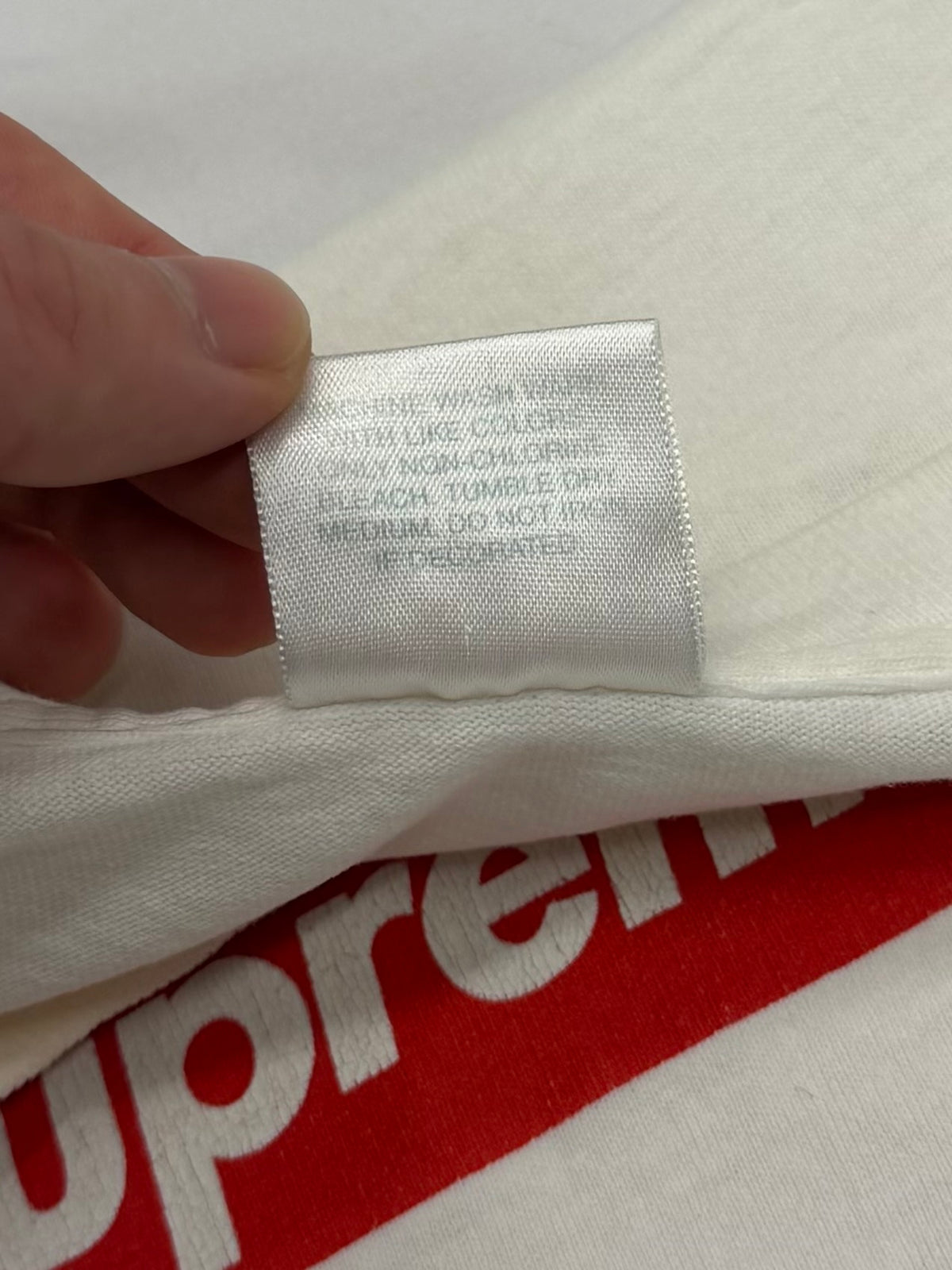 Supreme Red on White Box Logo Tee 1999