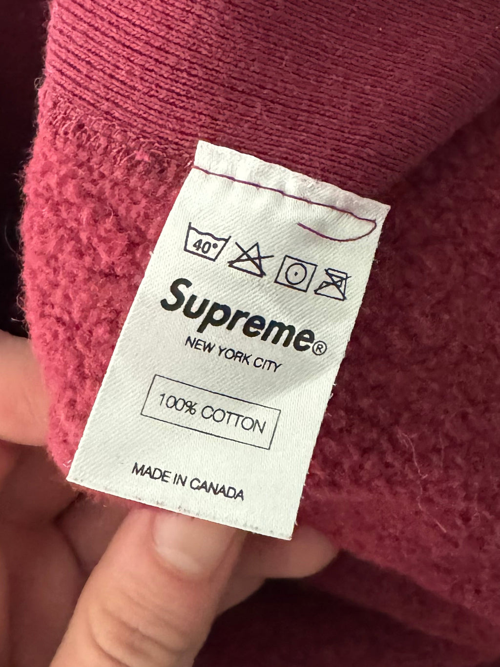 Supreme Burgundy Box Logo Hoodie 2011