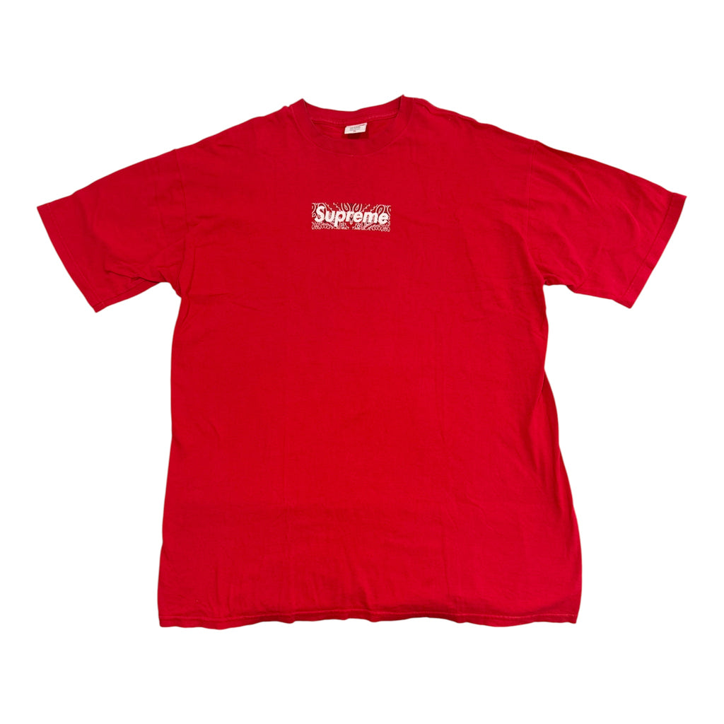 Supreme Red Bandana Box Logo Tee 2001