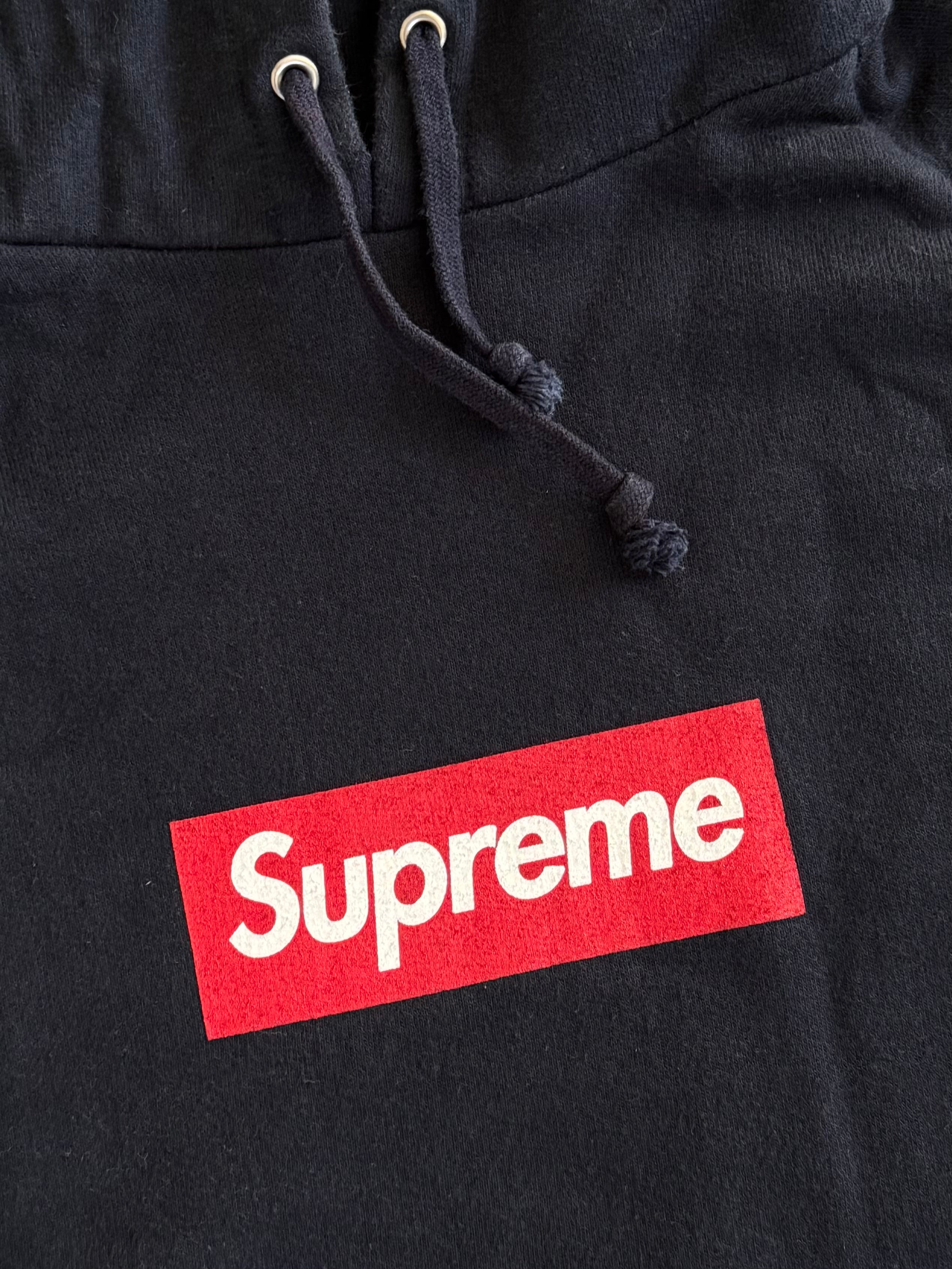Supreme Navy Screenprint Box Logo Hoodie 2006