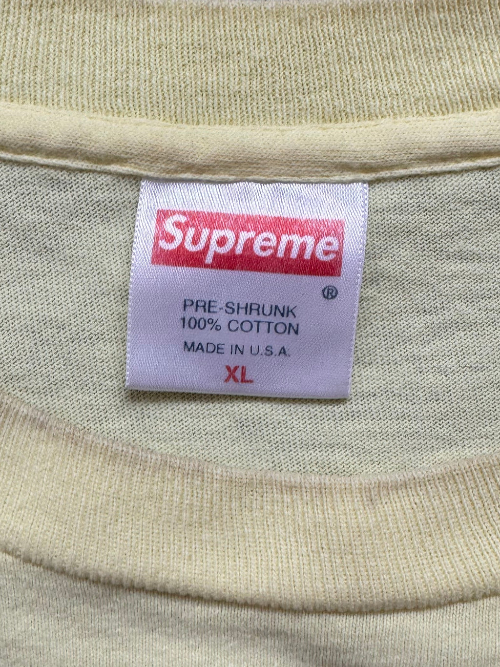 Supreme Monogram Box Logo Tee Yellow 2000
