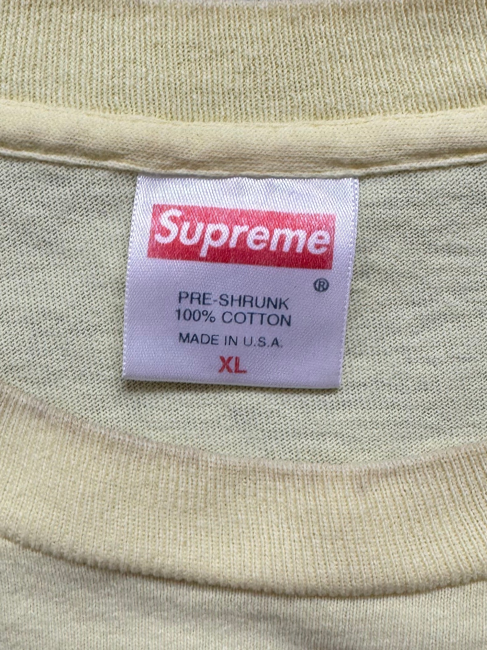 Supreme Monogram Box Logo Tee Yellow 2000