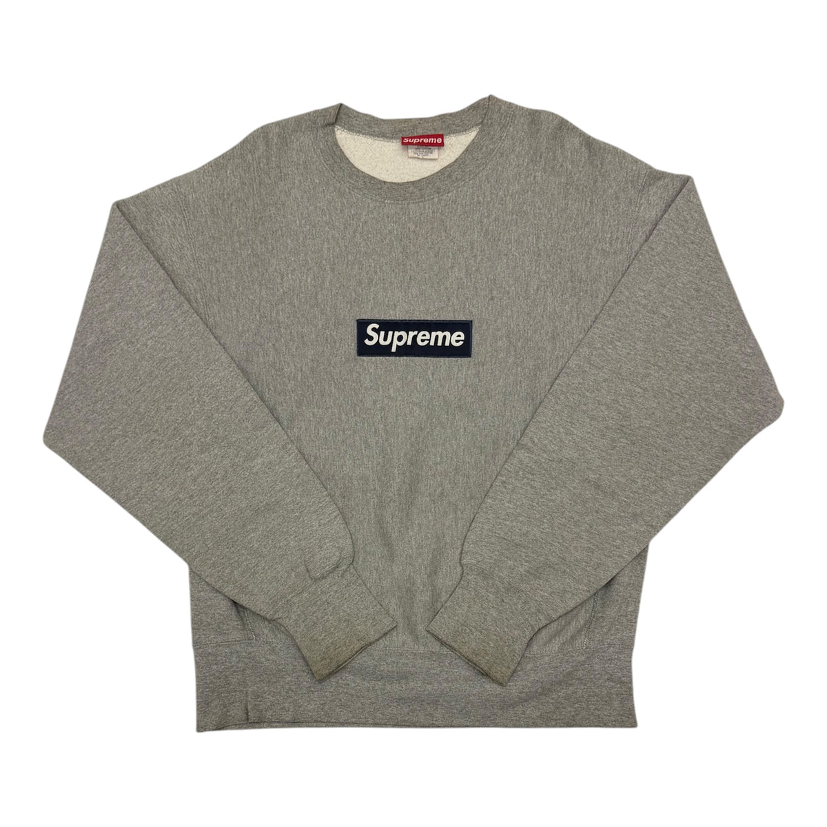 Supreme Grey Nylon Box Logo Crewneck 1995