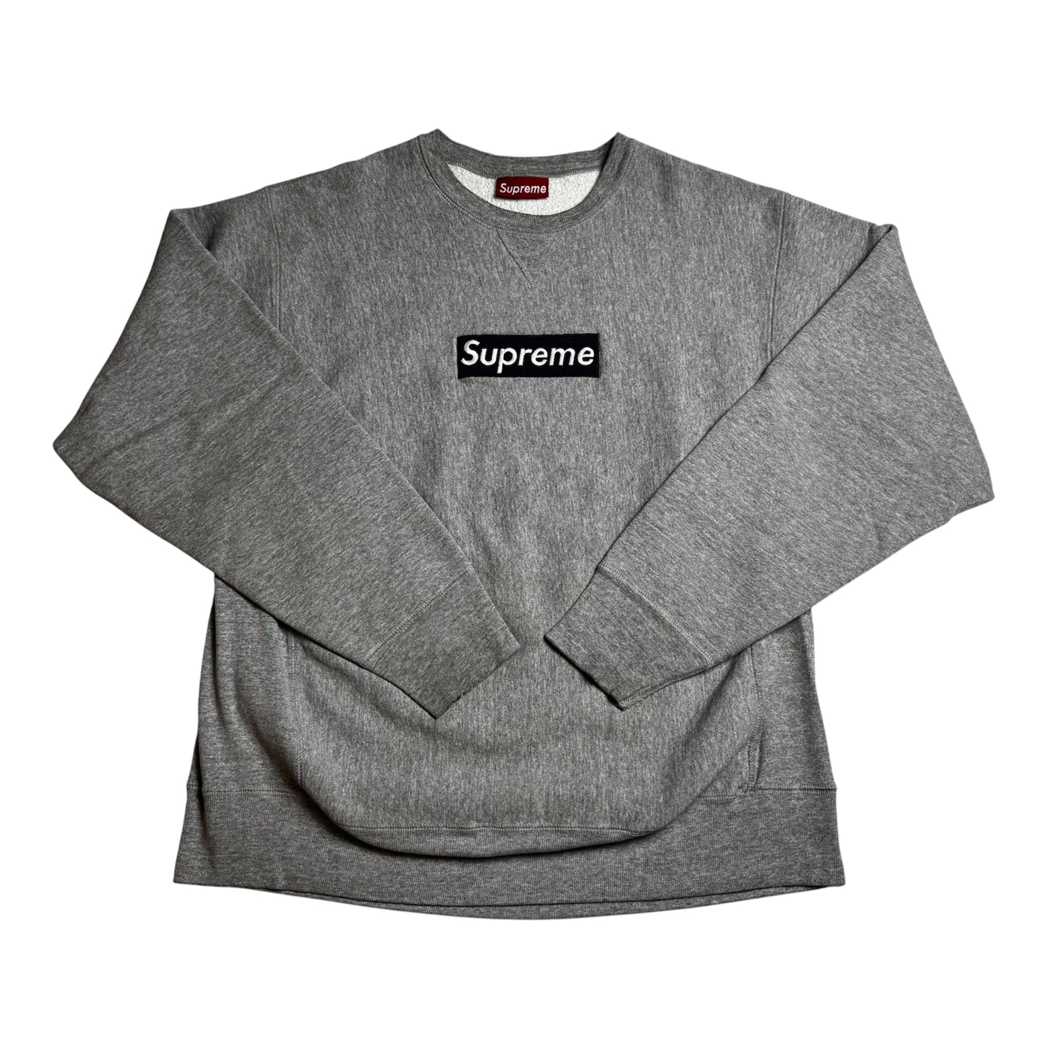 Supreme Navy/Grey Box Logo Crewneck 1997
