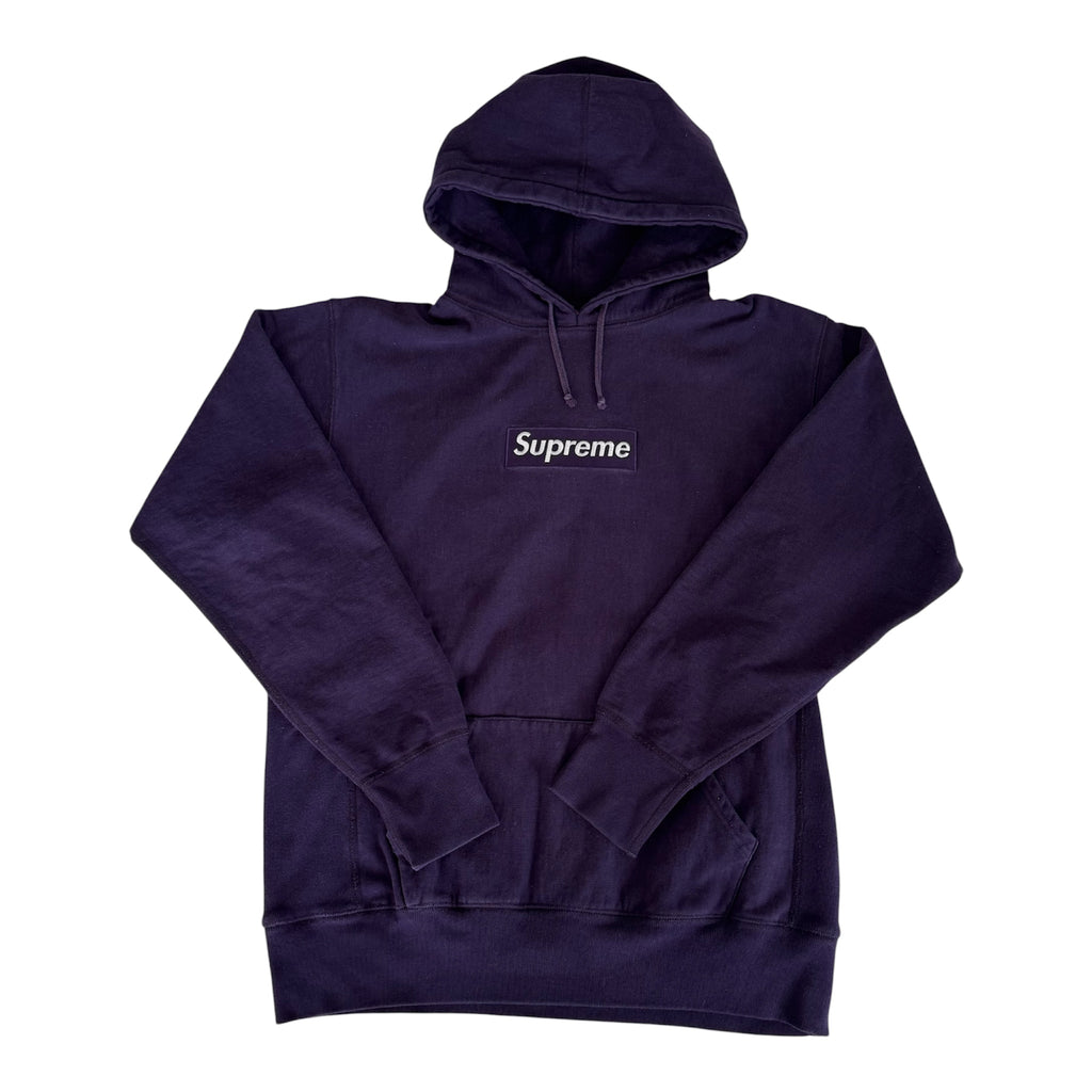 Supreme Purple Box Logo Hoodie 2002
