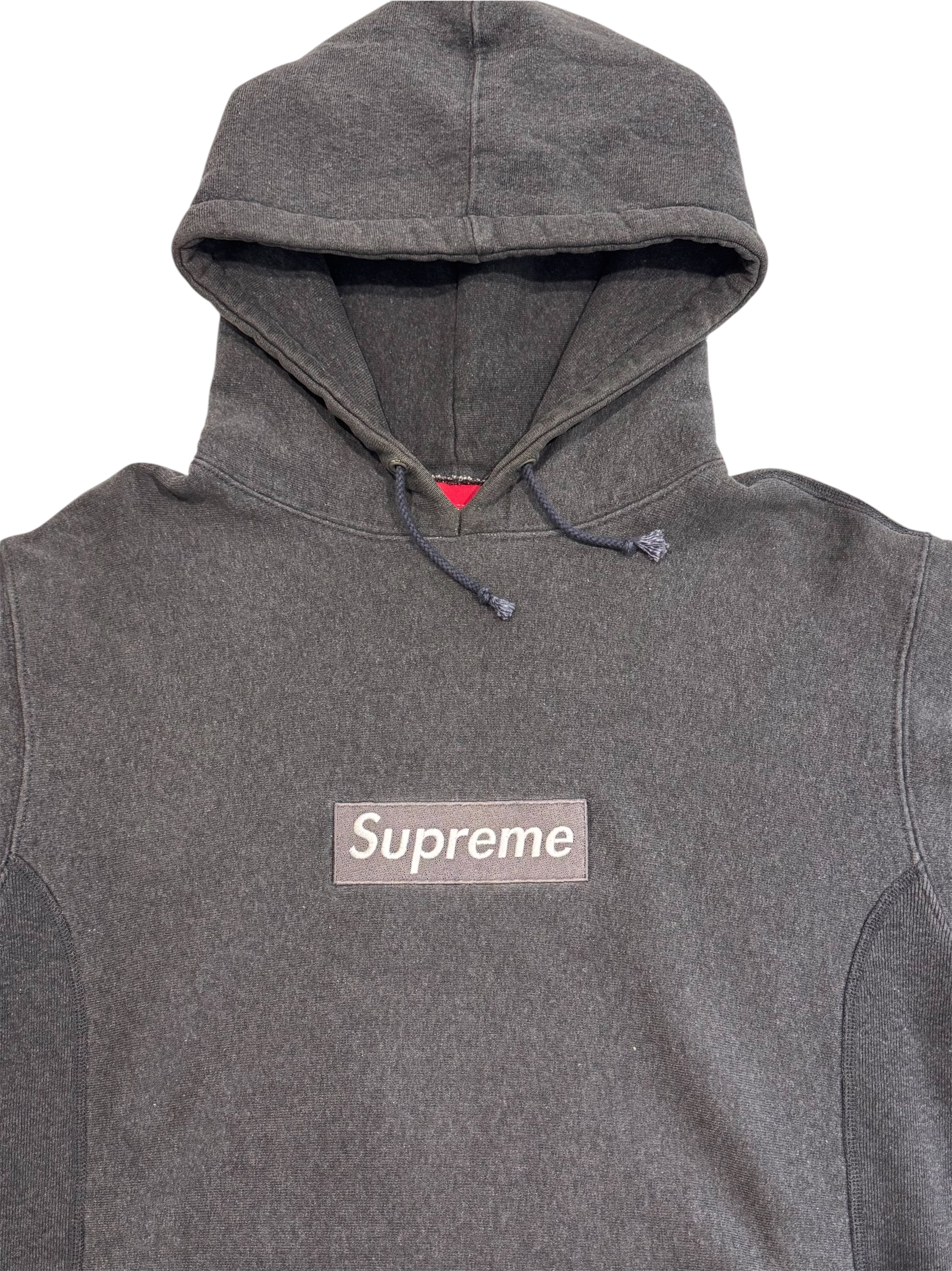 Supreme Dark Grey Box Logo Hoodie 1999