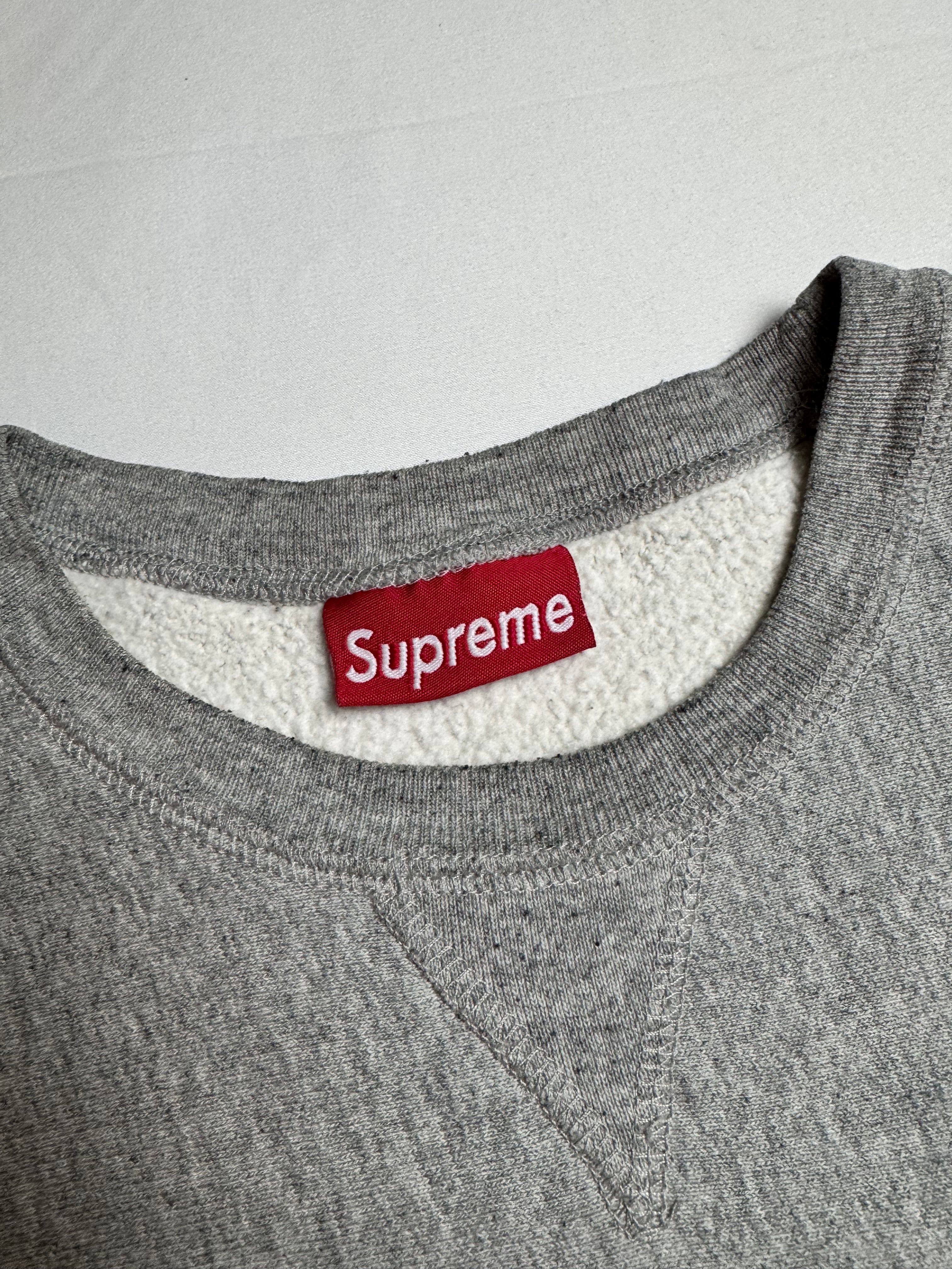 Supreme Navy/Grey Box Logo Crewneck 1997