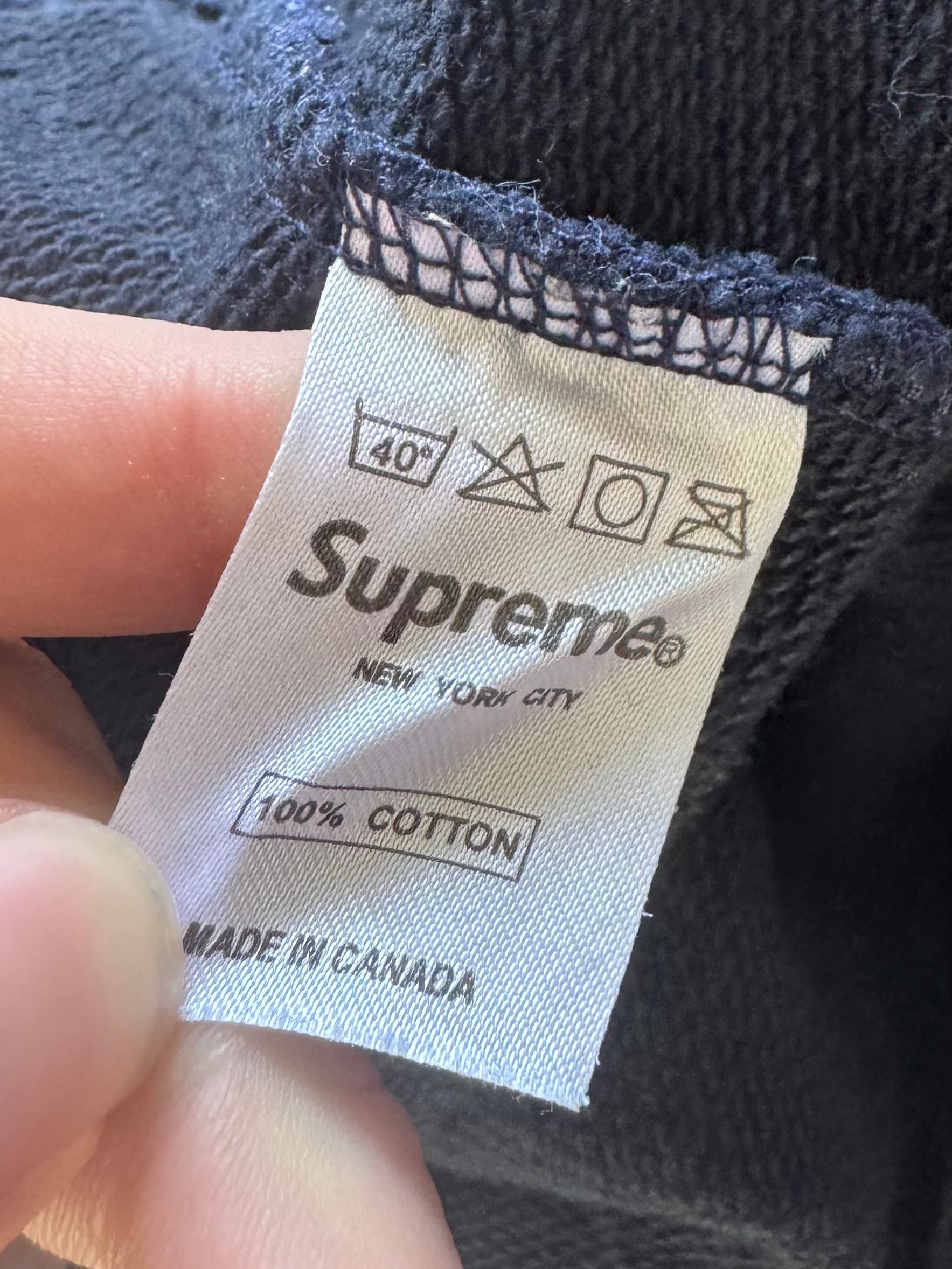 Supreme Navy Screenprint Box Logo Hoodie 2006